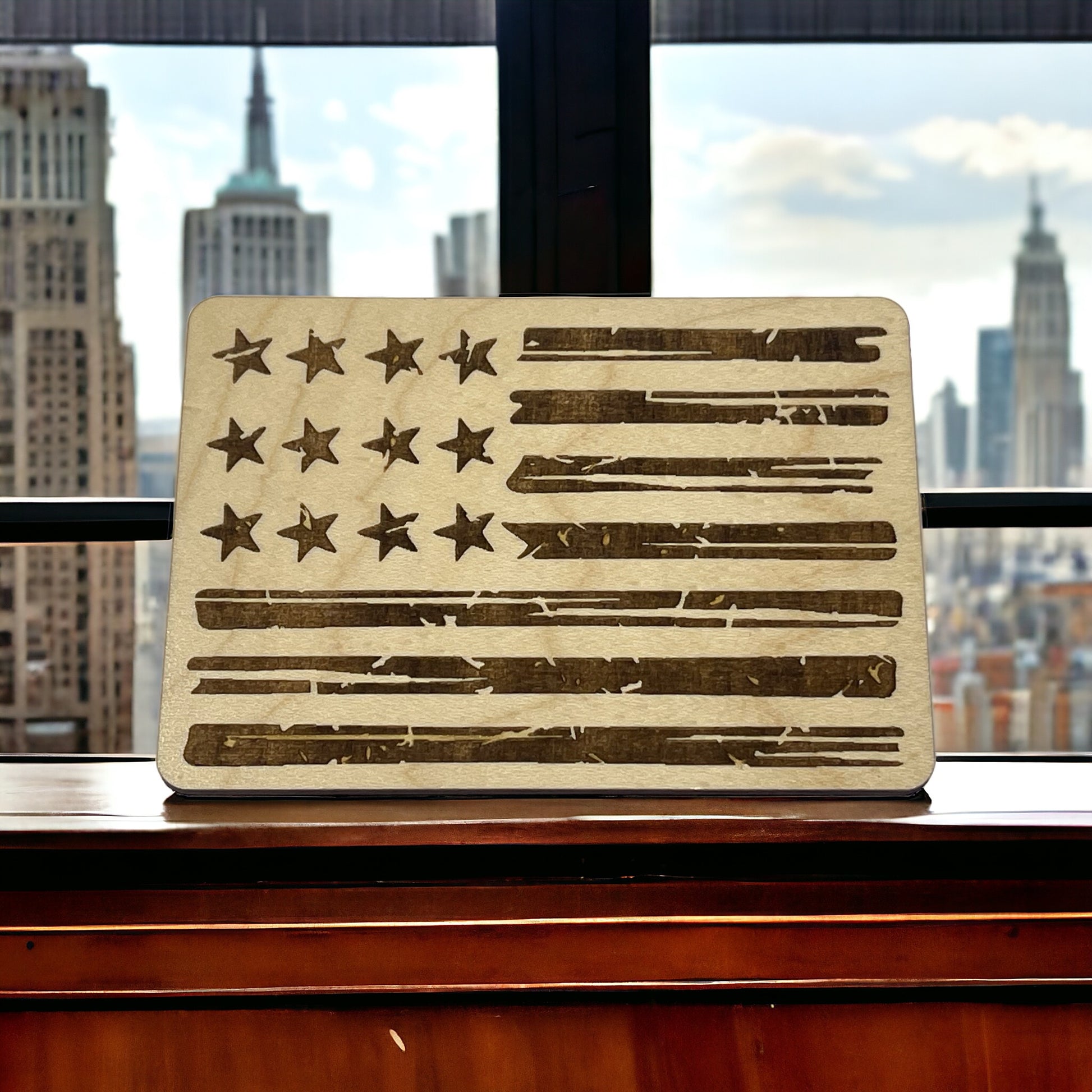 USA Flag Magnet for Home Work School Office, Patriotic Decor Gift, United States Flag Paintable Magnet, US Stars and Stripes Wood Decoration