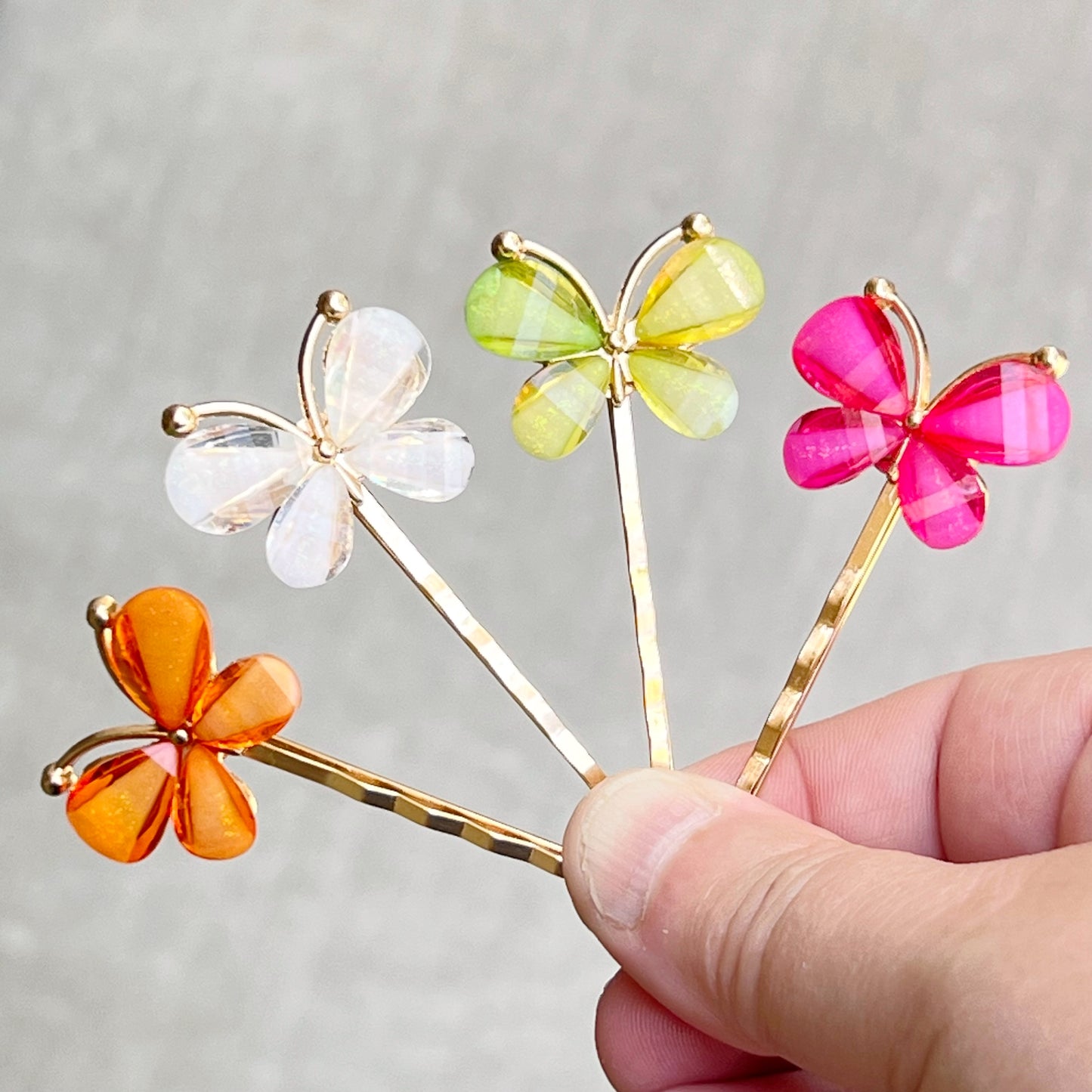 Rhinestone Butterfly Hair Pins for Women Decorative Hair Clips