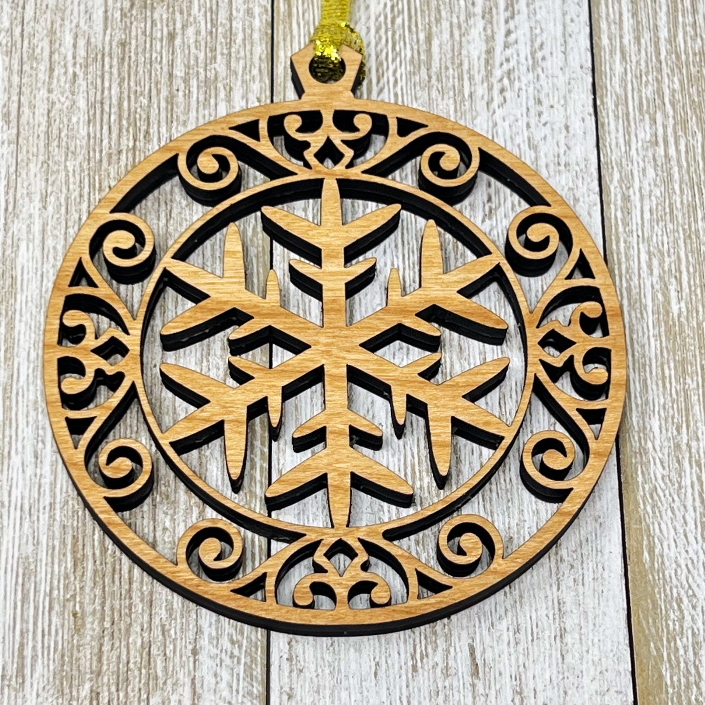 Handcrafted Wooden Snowflake Ornaments - Rustic Whimsical Holiday Decor | Charming Festive Seasonal Decorations