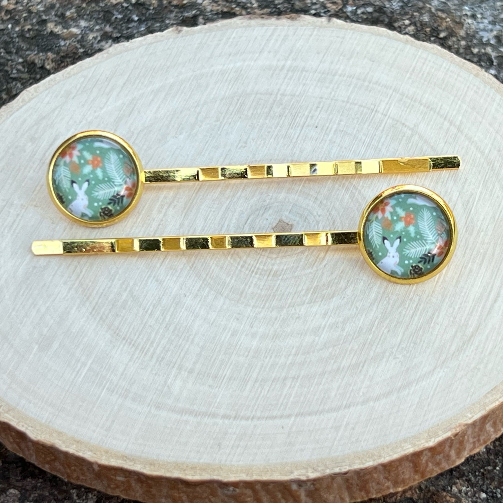 Shamrock Gold toned Bobby Pins- St Patrick’s Day Hair Accessories