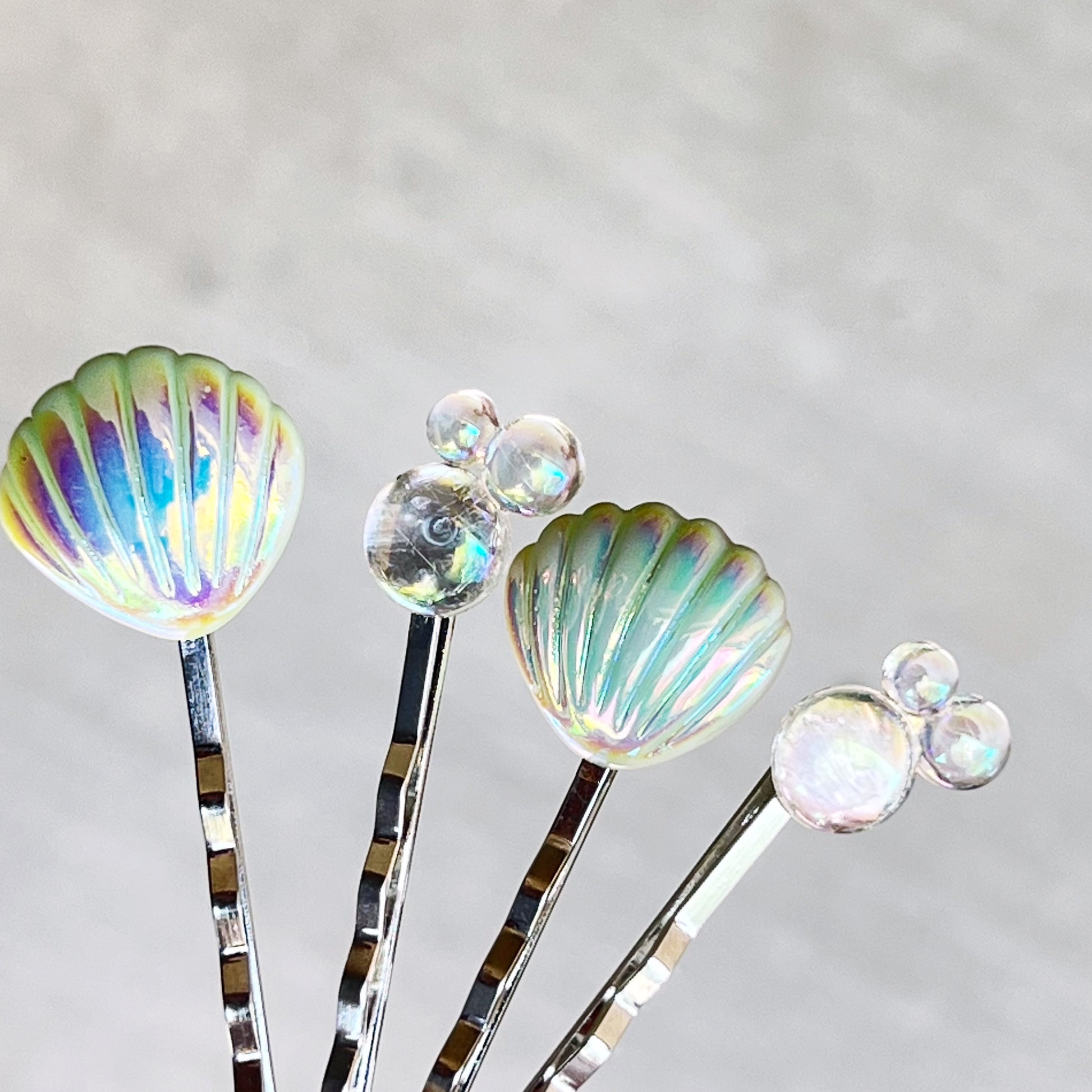 Sea Shells and Bubbles Hair Pins