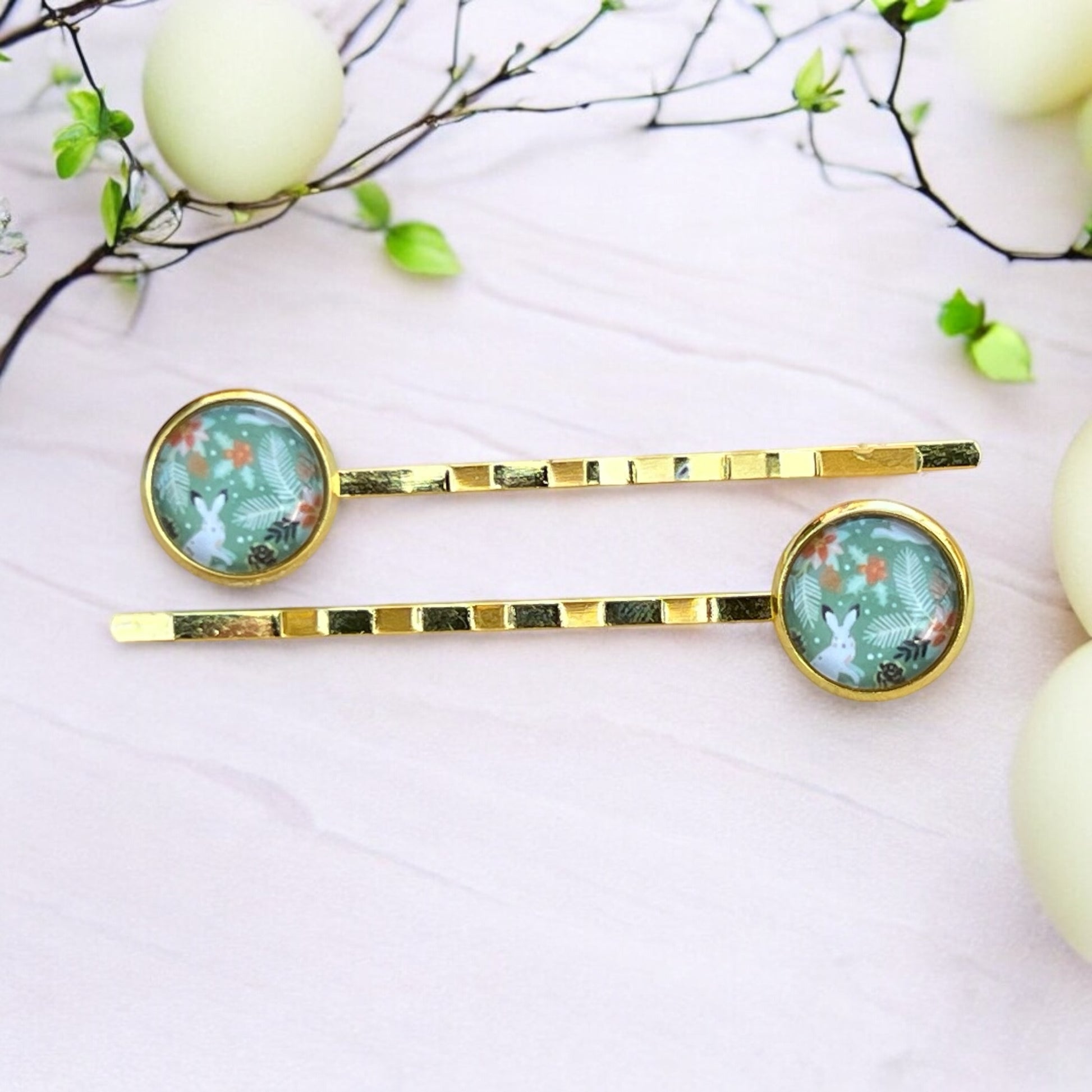 Boho Easter Bunny Hair Pins - Women's Hair Clips