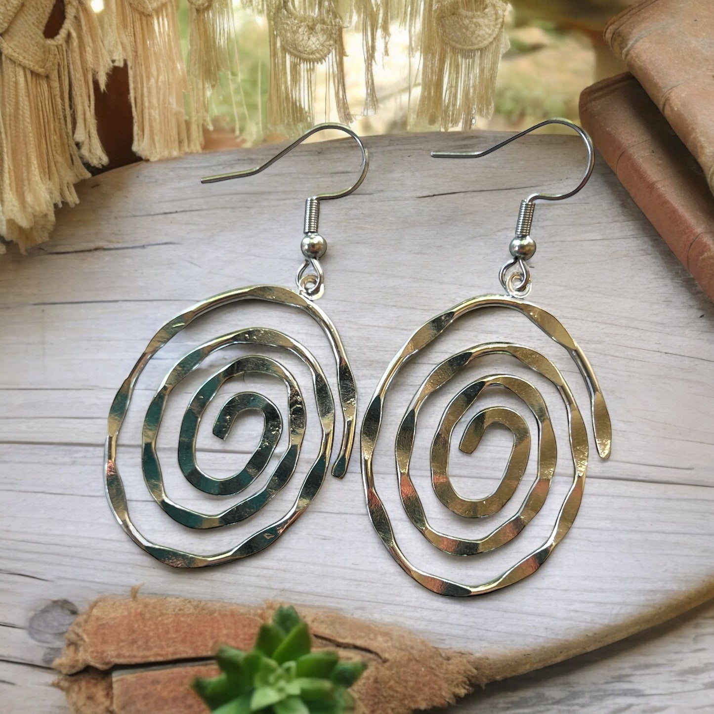 Silver Swirl Dangle Earrings: Elegant Stylish Accessories