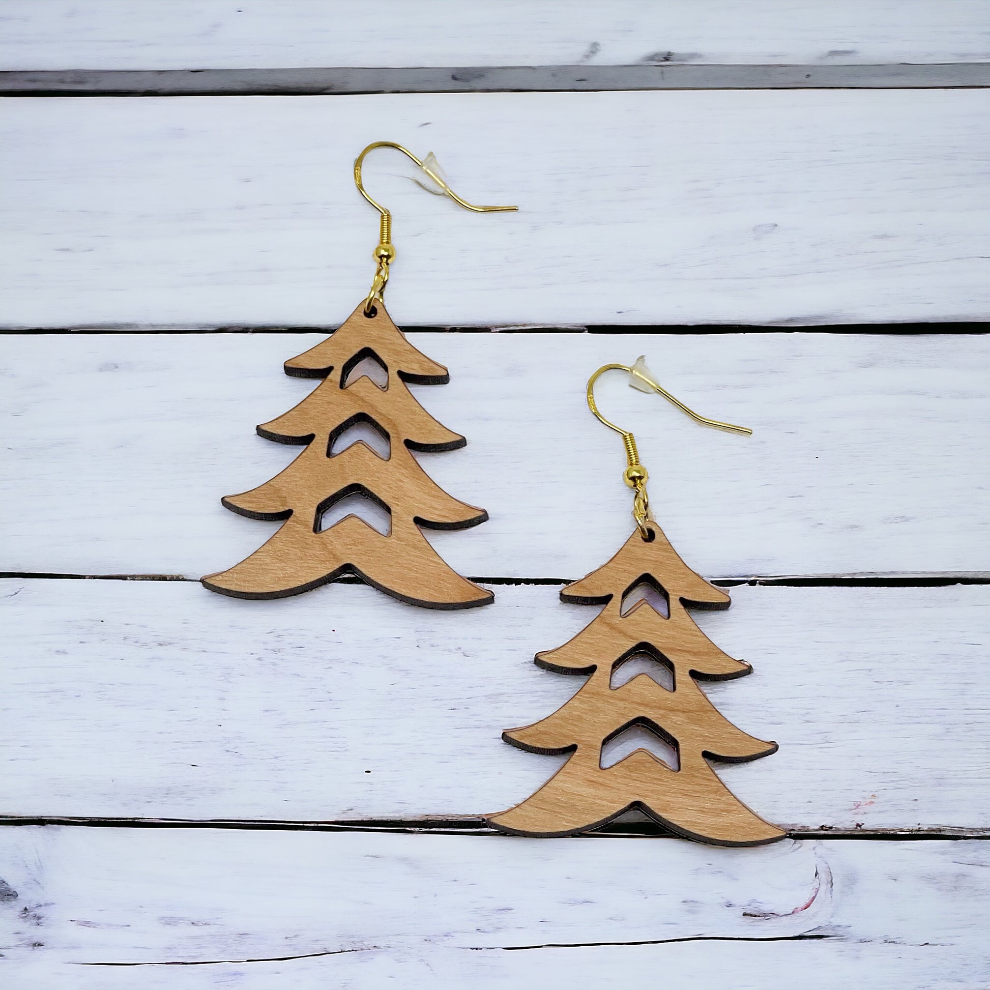 Tree Earrings - Rustic Wood Dangle Earrings with a Whimsical Boho Touch, Cute Winter Holiday Accessories | Nature-Inspired Jewelry