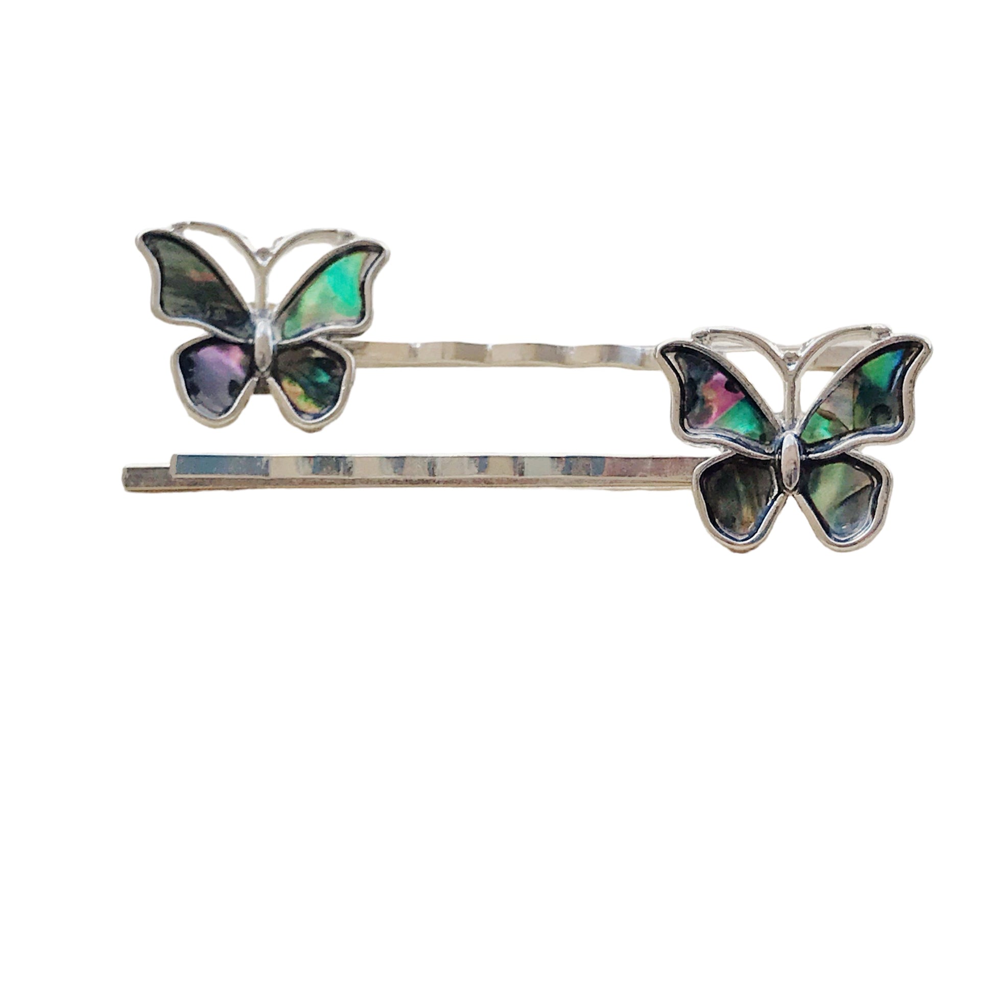 Natural Abalone Shell Butterfly Hair Pins - Elegant Women's Hair Accessories