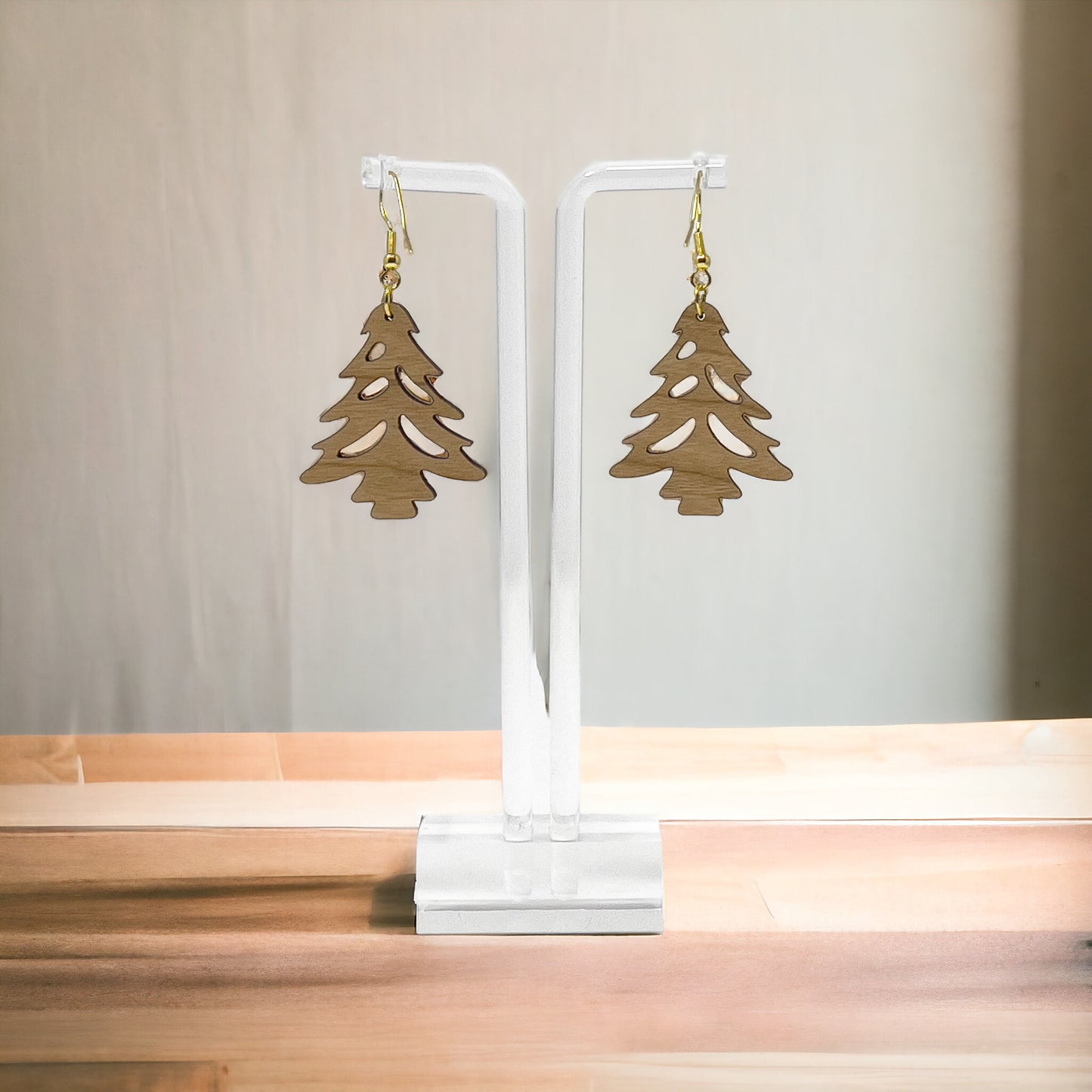 Tree Earrings - Rustic Wood Dangle Earrings with a Whimsical Boho Touch, Cute Winter Holiday Accessories | Nature-Inspired Jewelry