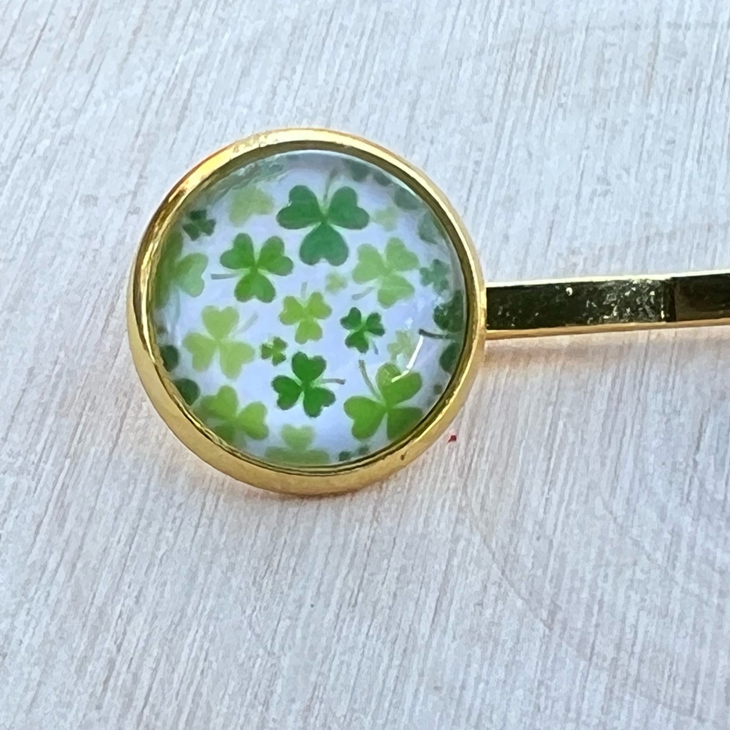 Shamrock Gold toned Bobby Pins- St Patrick’s Day Hair Accessories