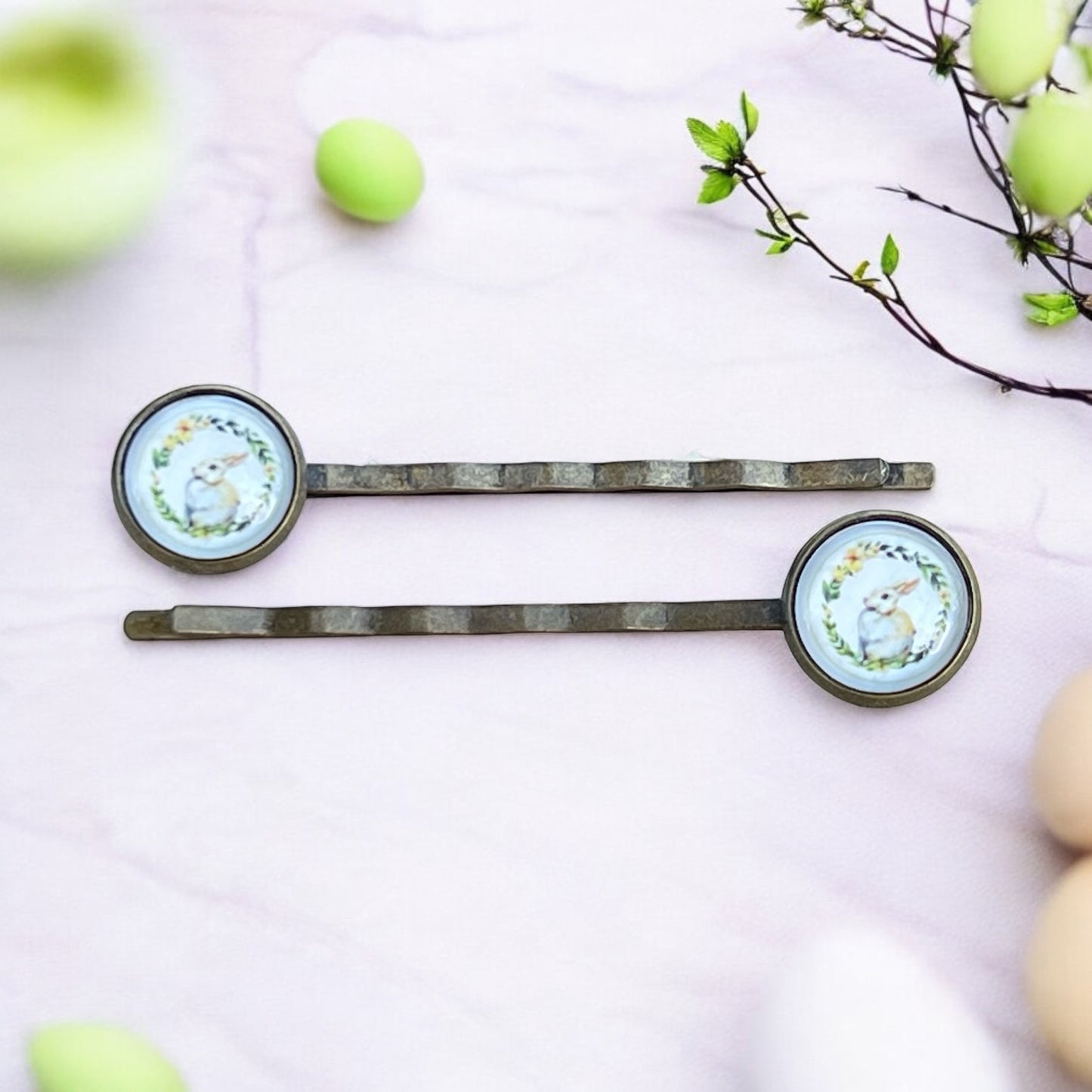 Spring Easter Bunny Hair Pins - Women's Boho Bobby Pins