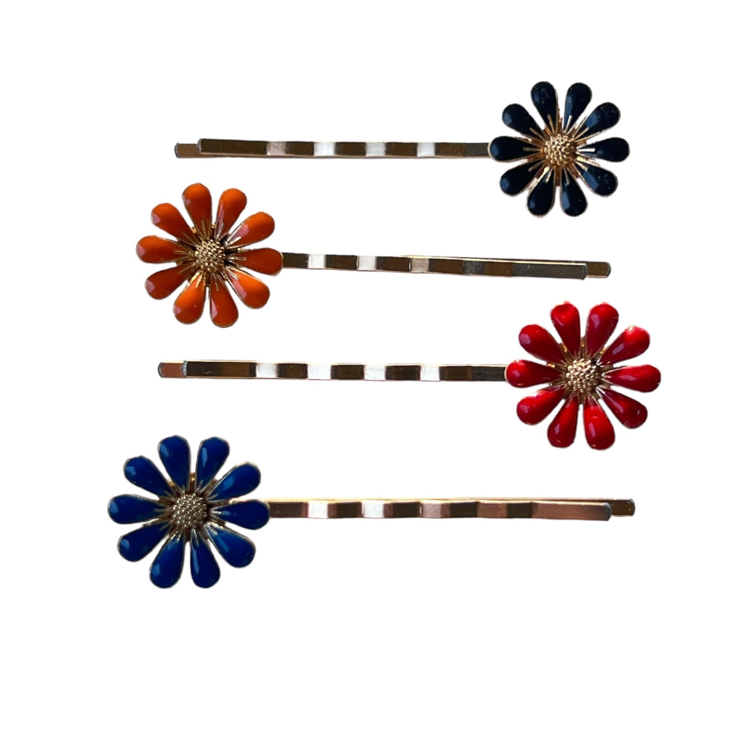 Decorative Enamel Wildflower Hair Pins - Delicate Floral Accessories