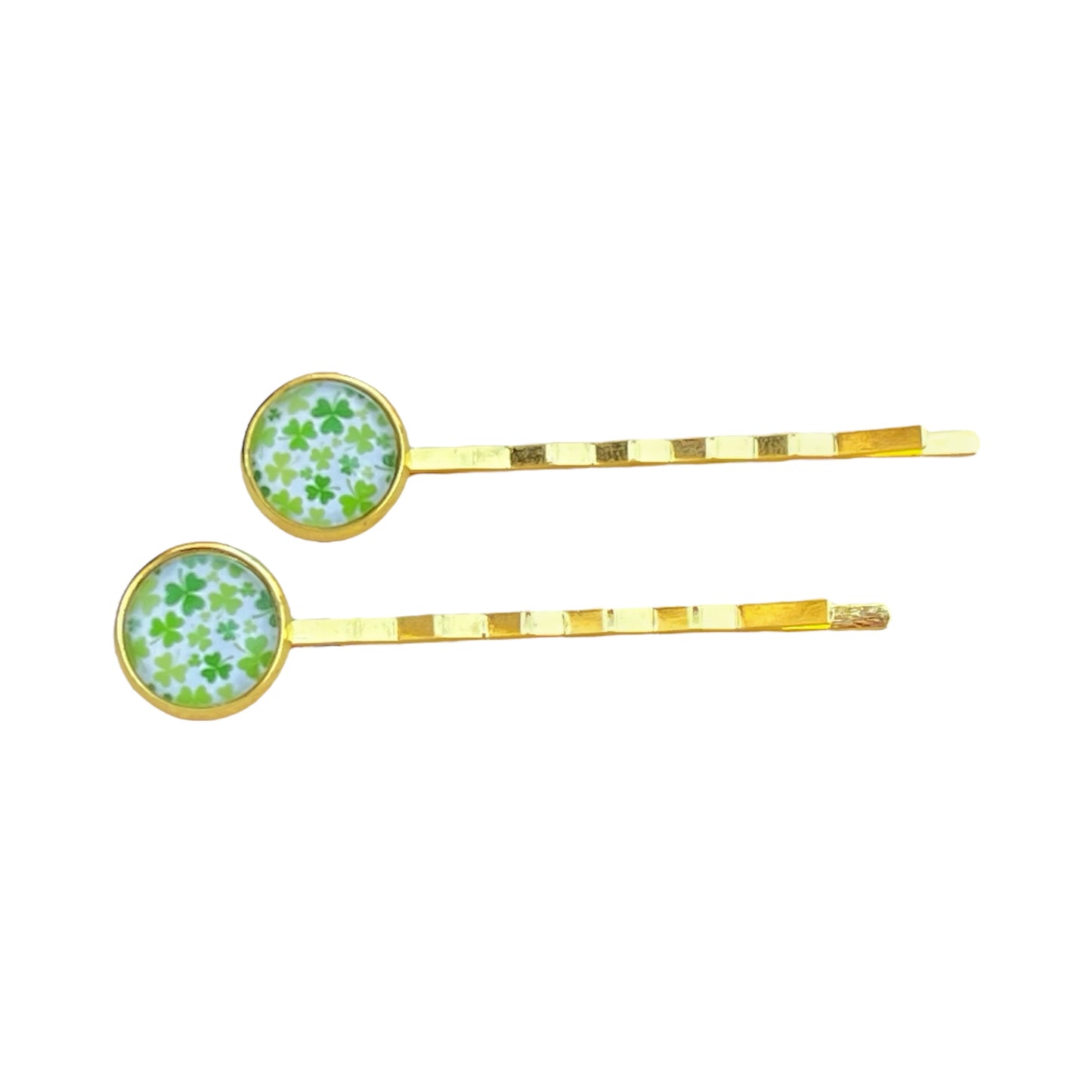 Shamrock Gold toned Bobby Pins- St Patrick’s Day Hair Accessories