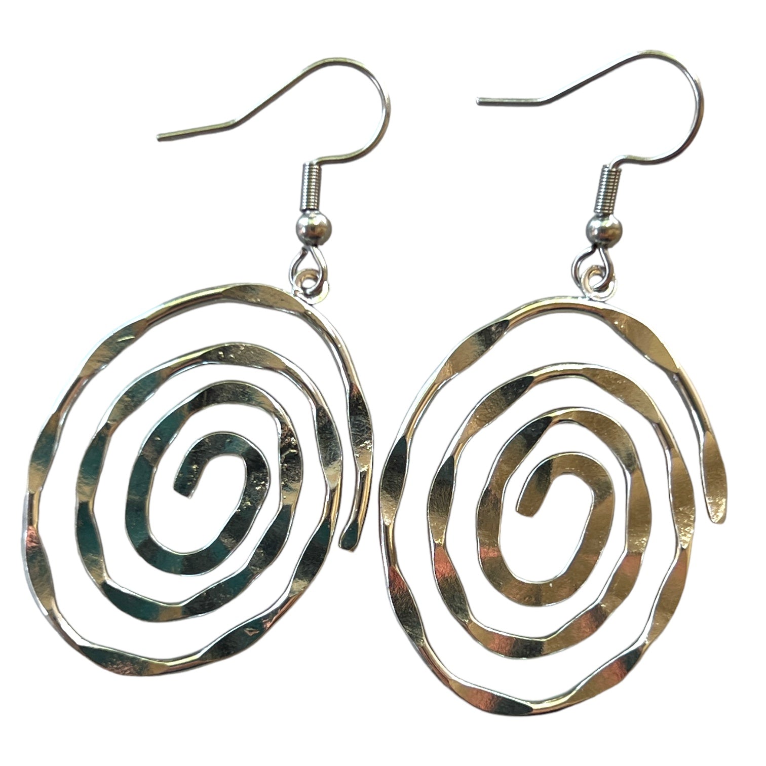 Silver Swirl Dangle Earrings: Elegant Stylish Accessories