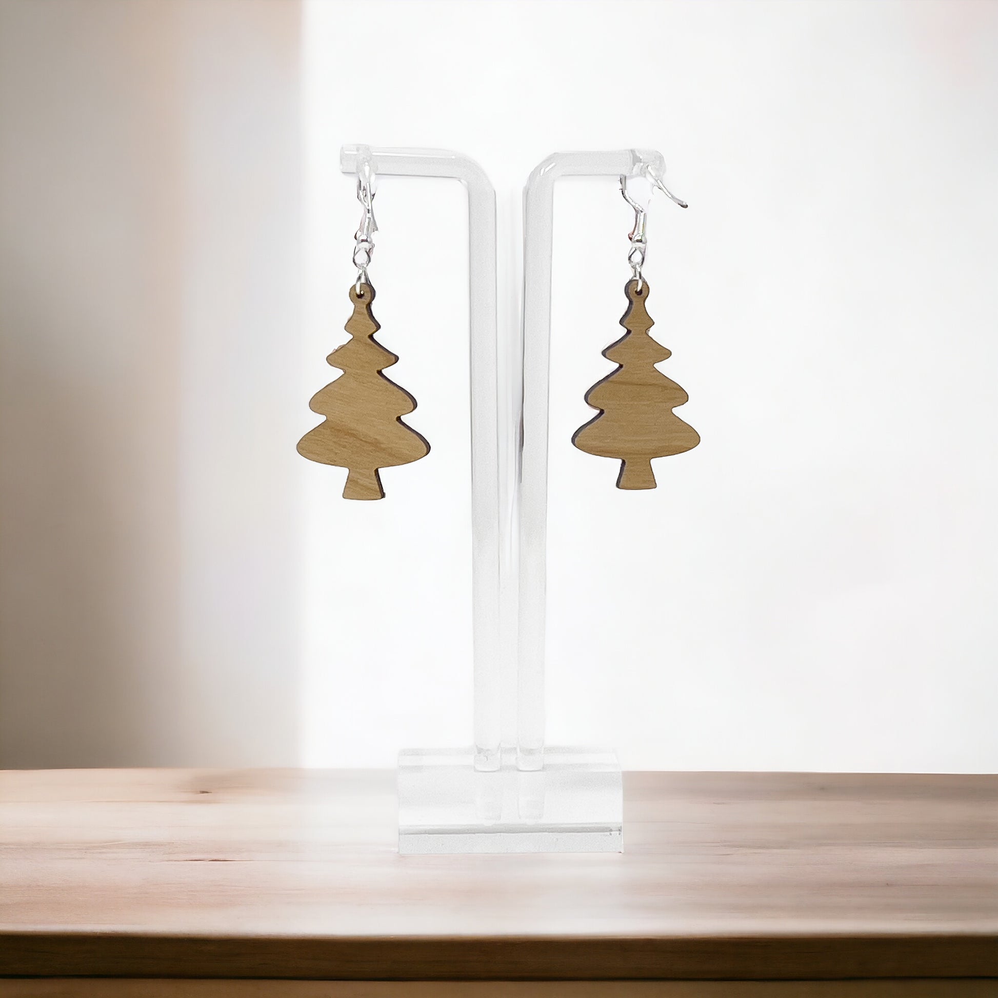 Tree Earrings - Rustic Wood Dangle Earrings with a Whimsical Boho Touch, Cute Winter Holiday Accessories | Nature-Inspired Jewelry