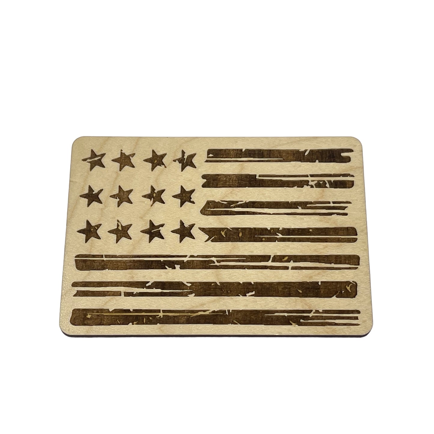 USA Flag Magnet for Home Work School Office, Patriotic Decor Gift, United States Flag Paintable Magnet, US Stars and Stripes Wood Decoration