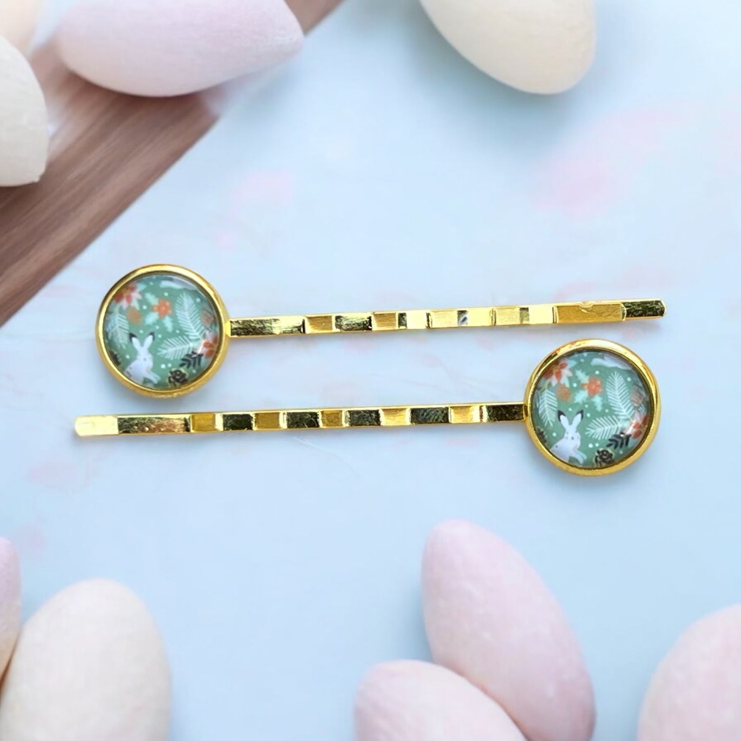 Boho Easter Bunny Hair Pins - Women's Hair Clips