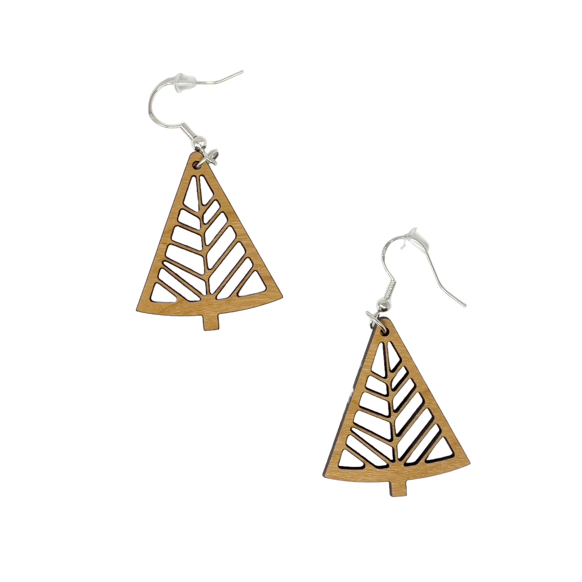 Tree Earrings - Rustic Wood Dangle Earrings with a Whimsical Boho Touch, Cute Winter Holiday Accessories | Nature-Inspired Jewelry