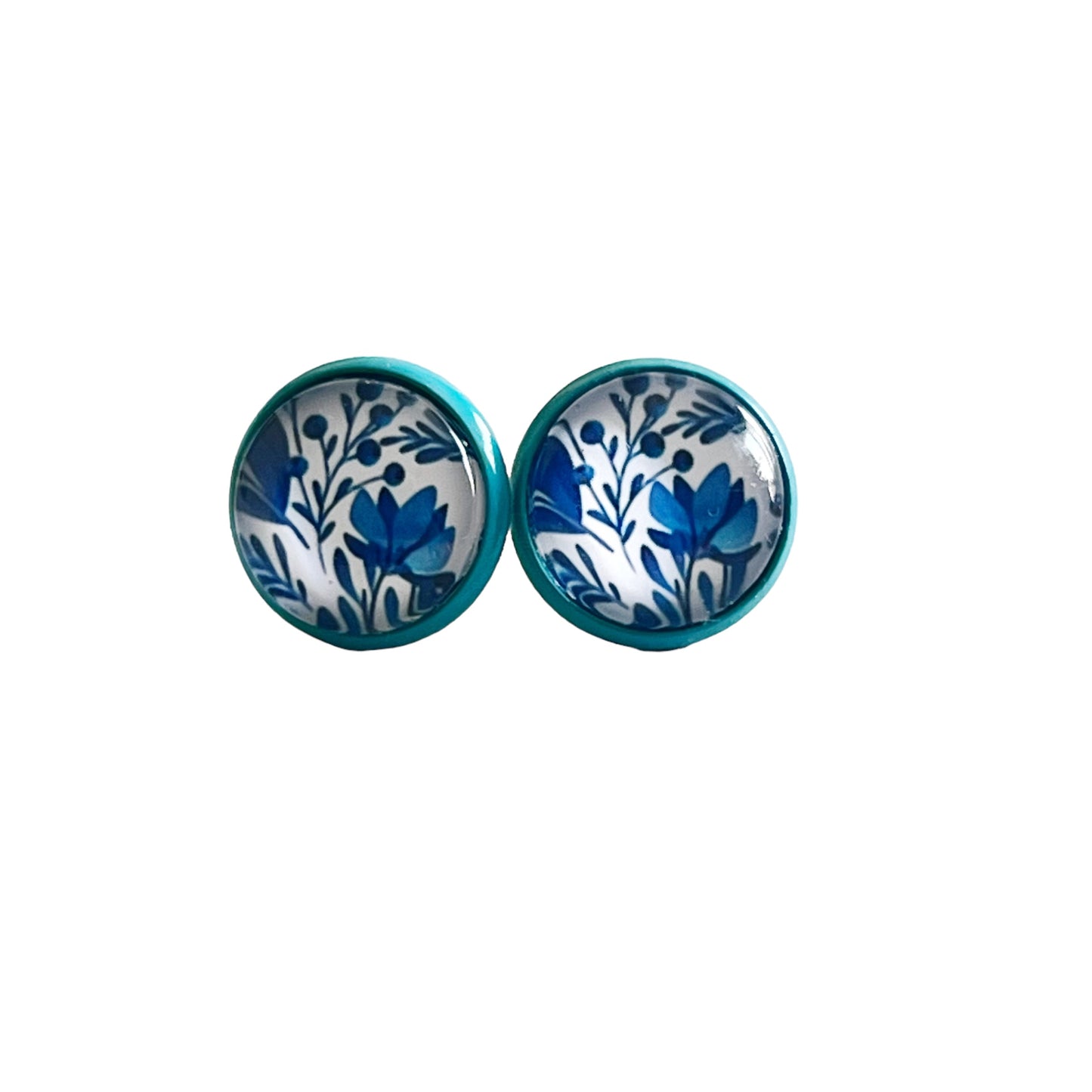 Blue Wildflower Stud Earrings - Delicate & Charming Boho Accessories