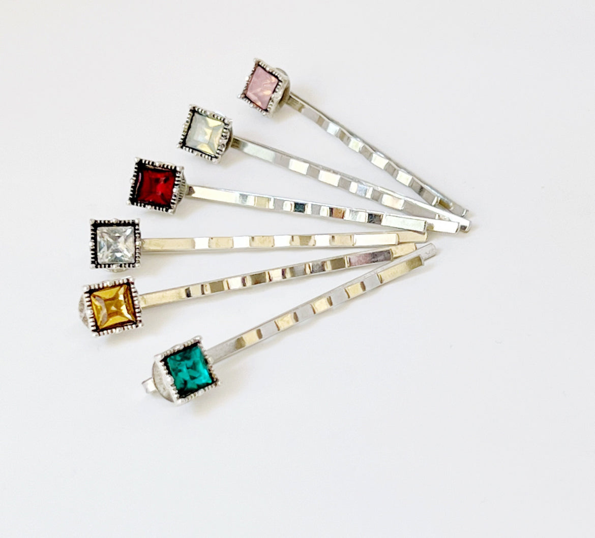 Multi Color Acrylic Square Hair Pins: Boho Chic Accessories for Unique Hairstyles