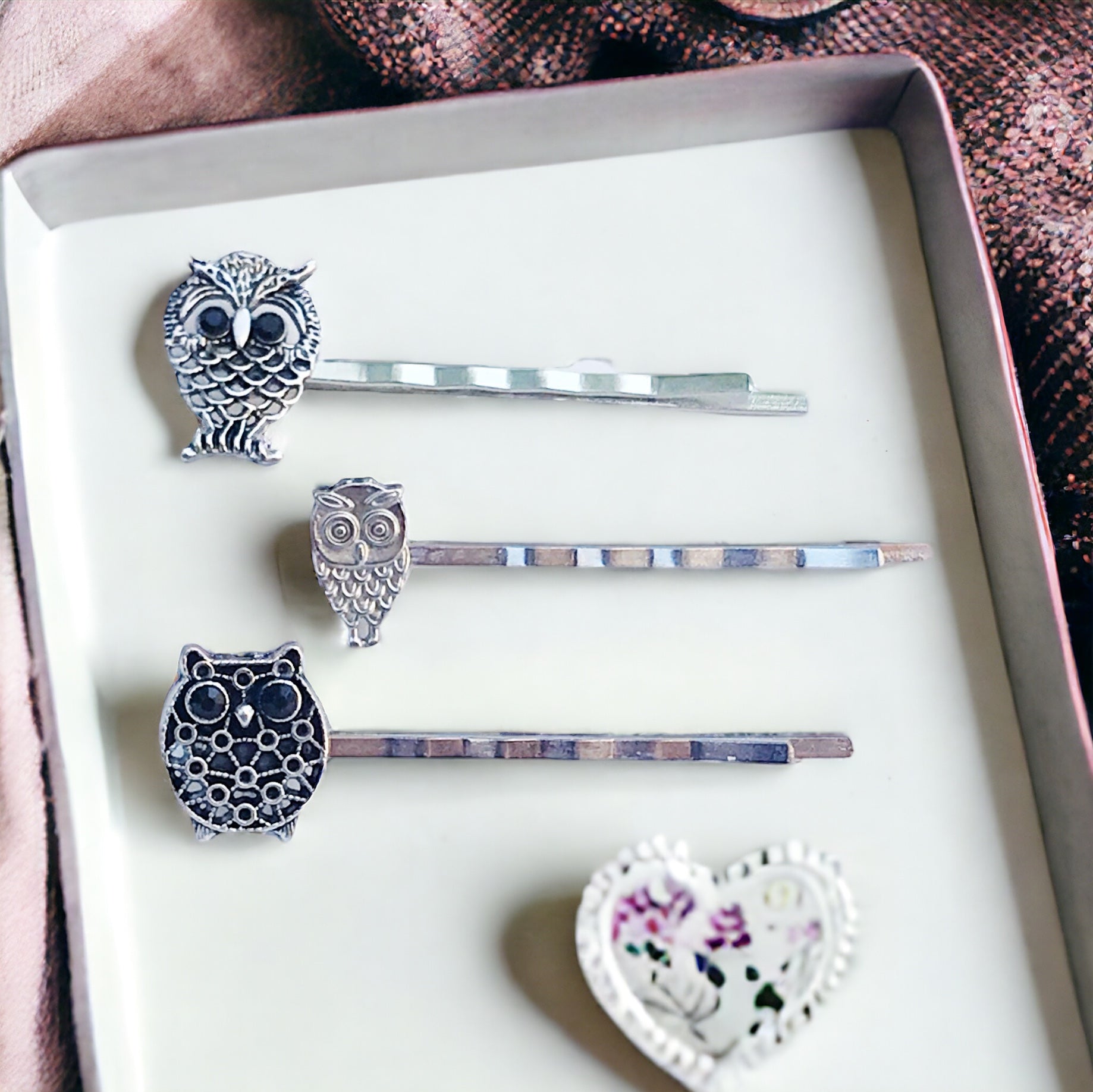 Set of 3 Decorative Owl Bobby Pins: Whimsical Accessories for Playful Hairstyles