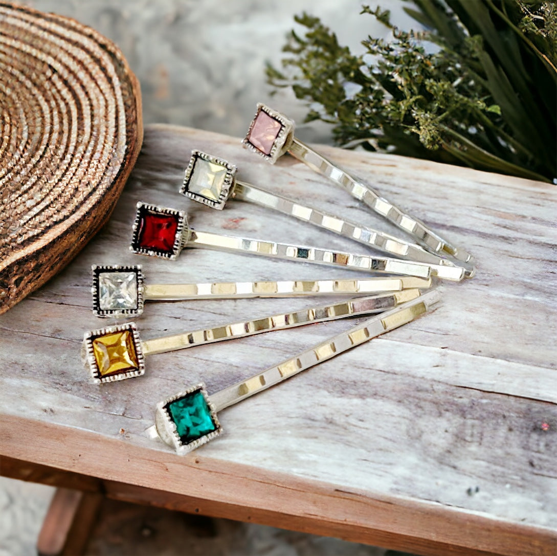 Multi Color Acrylic Square Hair Pins: Boho Chic Accessories for Unique Hairstyles