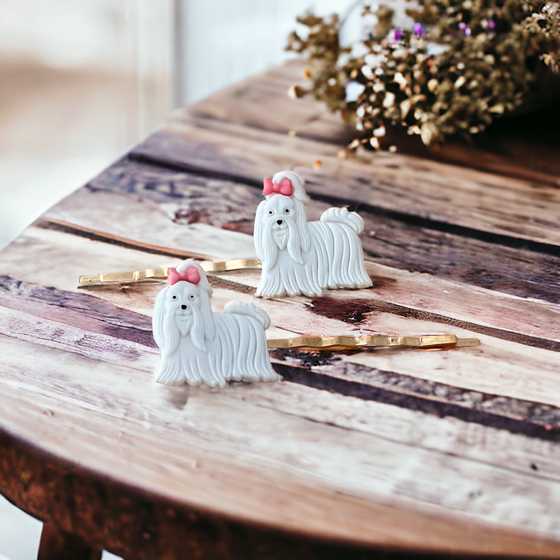 White Dog Hair Pins: Charming Accessories for Dog Lovers