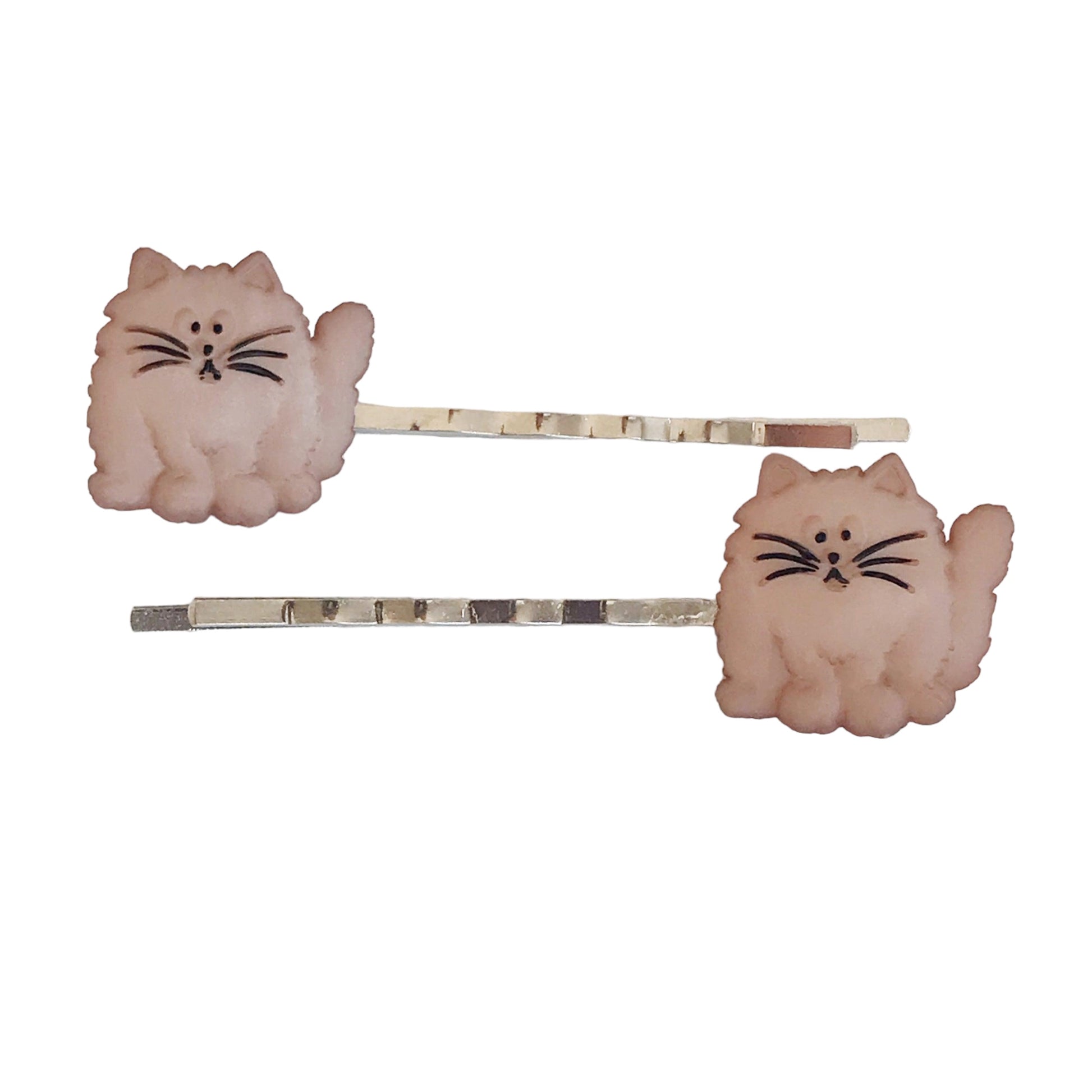 Tan Cat Hair Pins - Cute Accessories for Feline Fans