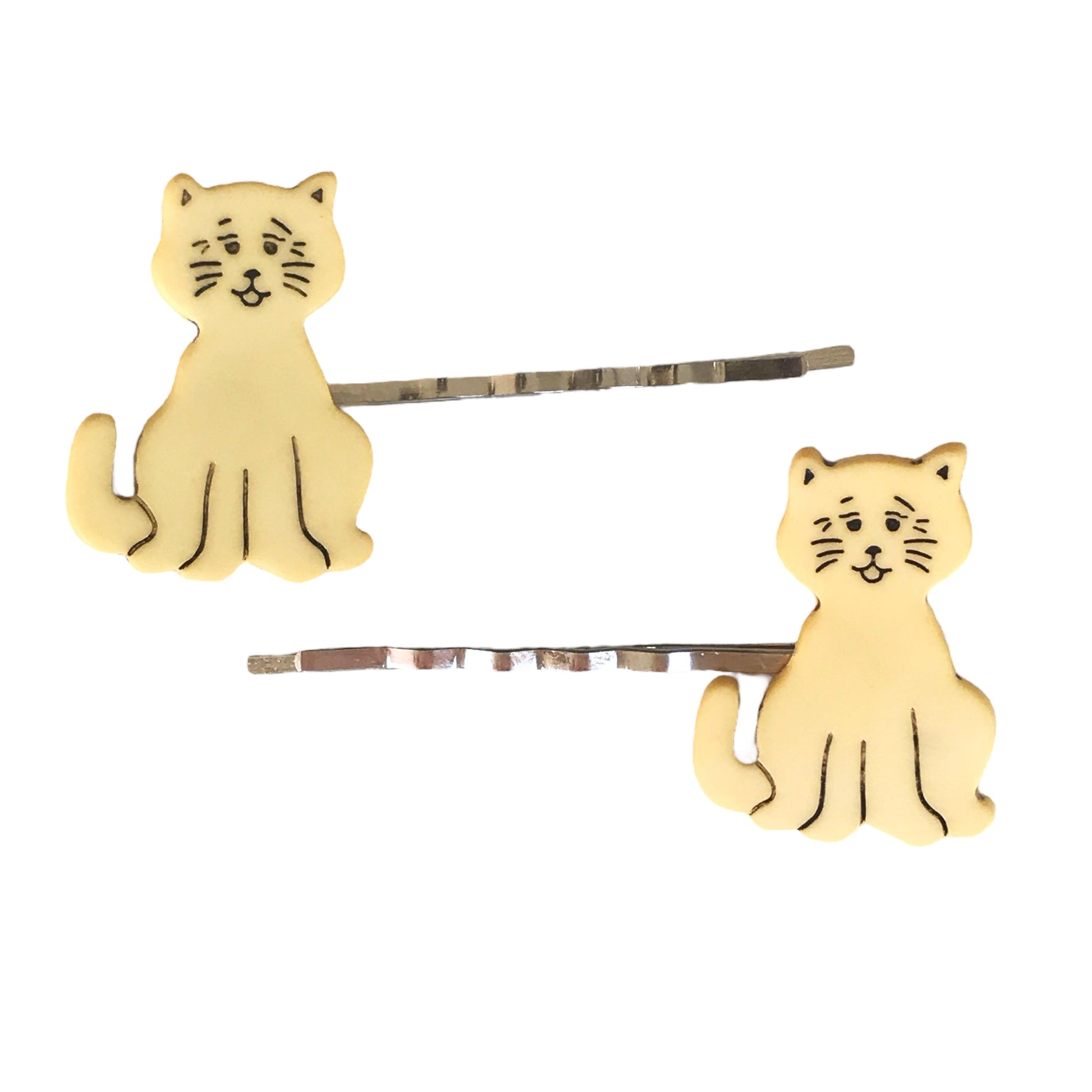 Yellow Cat Hair Pins: Adorable Feline Accents for Your Hairstyle