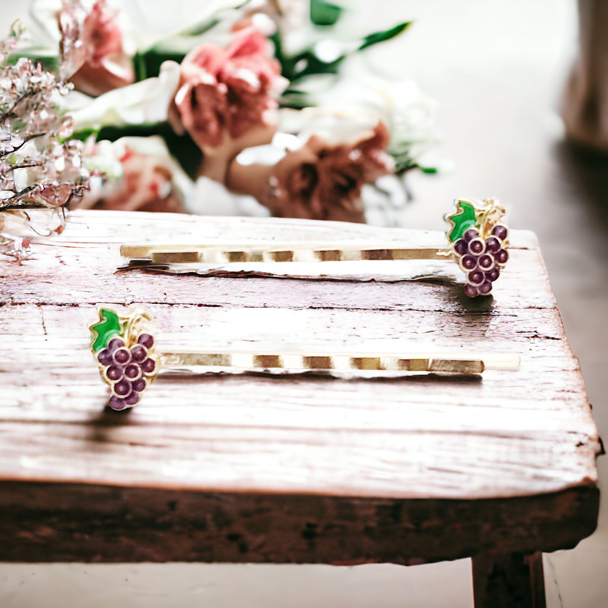 Enamel Grape Bobby Pins: Sweet Accessories for Fun & Flirty Hairstyles