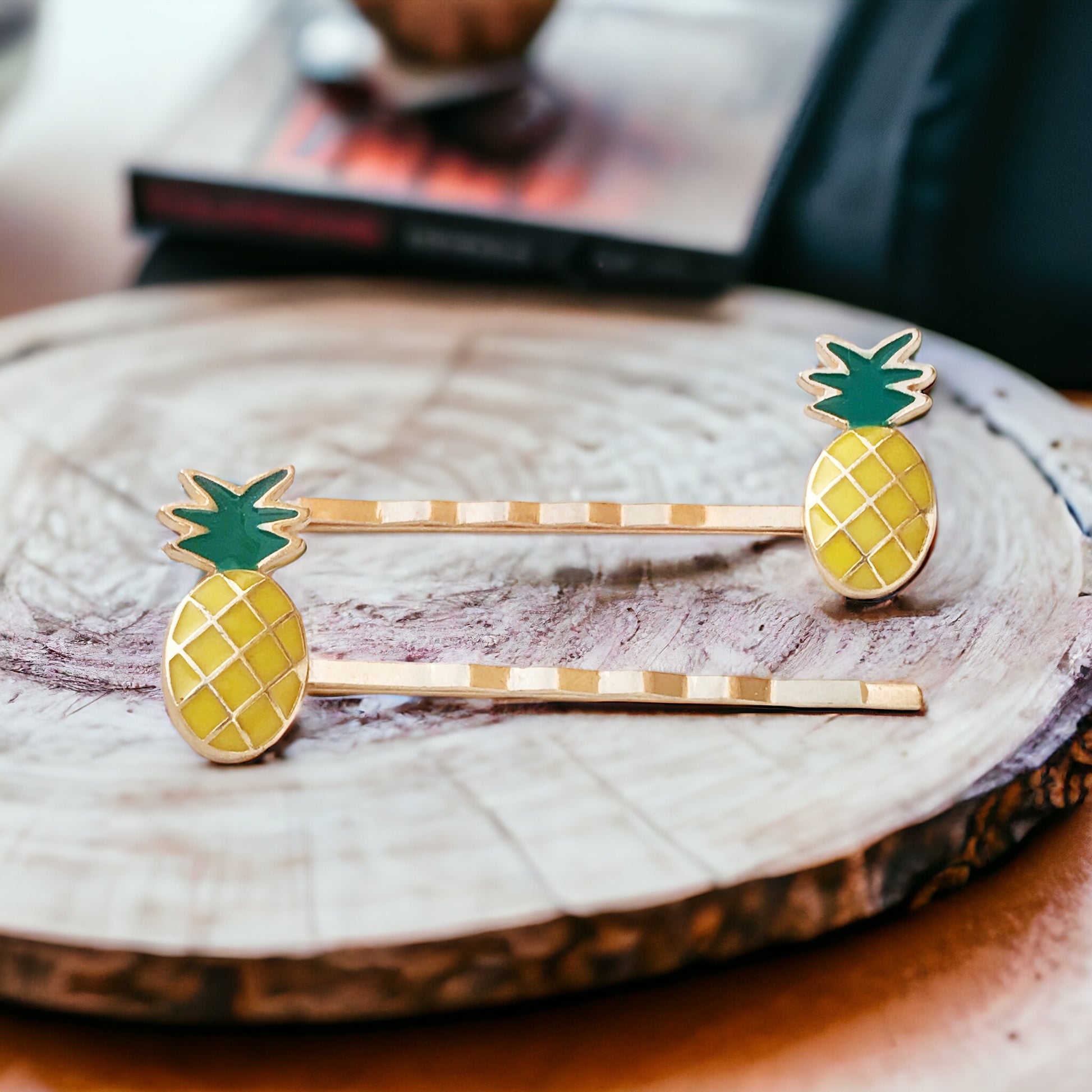 Enamel Pineapple Bobby Pins: Sweet Accessories for Fun & Flirty Hairstyles