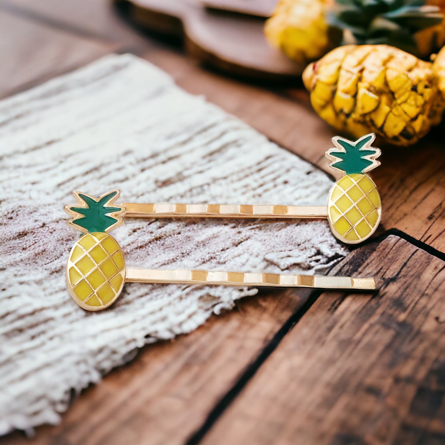 Enamel Pineapple Bobby Pins: Sweet Accessories for Fun & Flirty Hairstyles