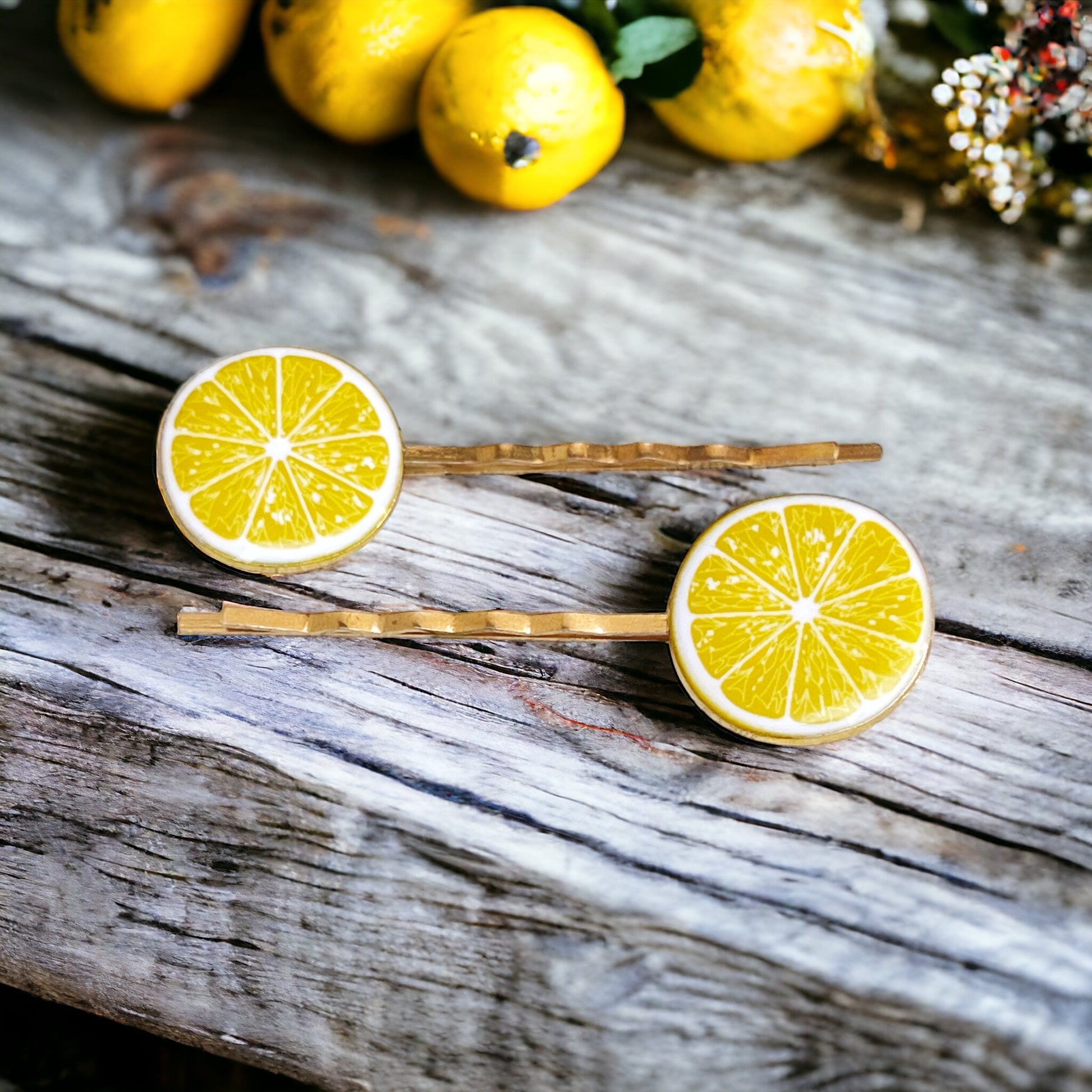 Enamel Lemon Bobby Pins: Sweet Accessories for Fun & Flirty Hairstyles