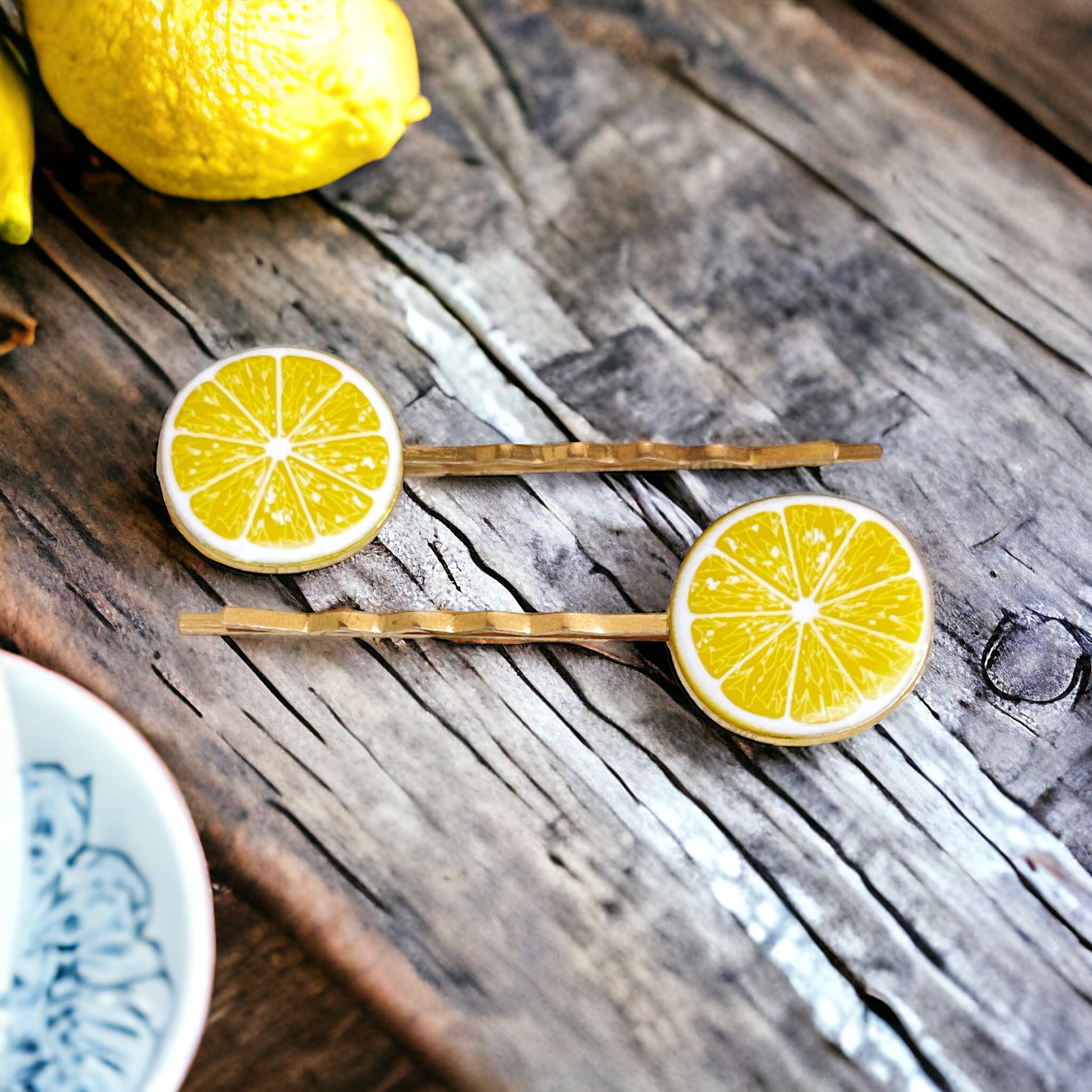 Enamel Lemon Bobby Pins: Sweet Accessories for Fun & Flirty Hairstyles