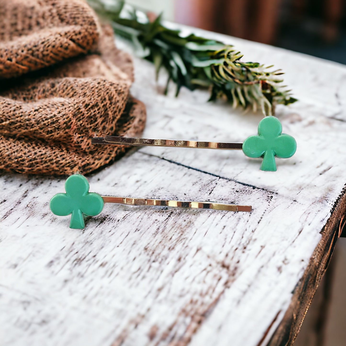 St Patricks Day Hair Pin, Green Flower Hair Pin, Floral Bobby Pin, Women Hair Clip, Decorative Hair Pin, Hair Pin for Women, Womens Barrette