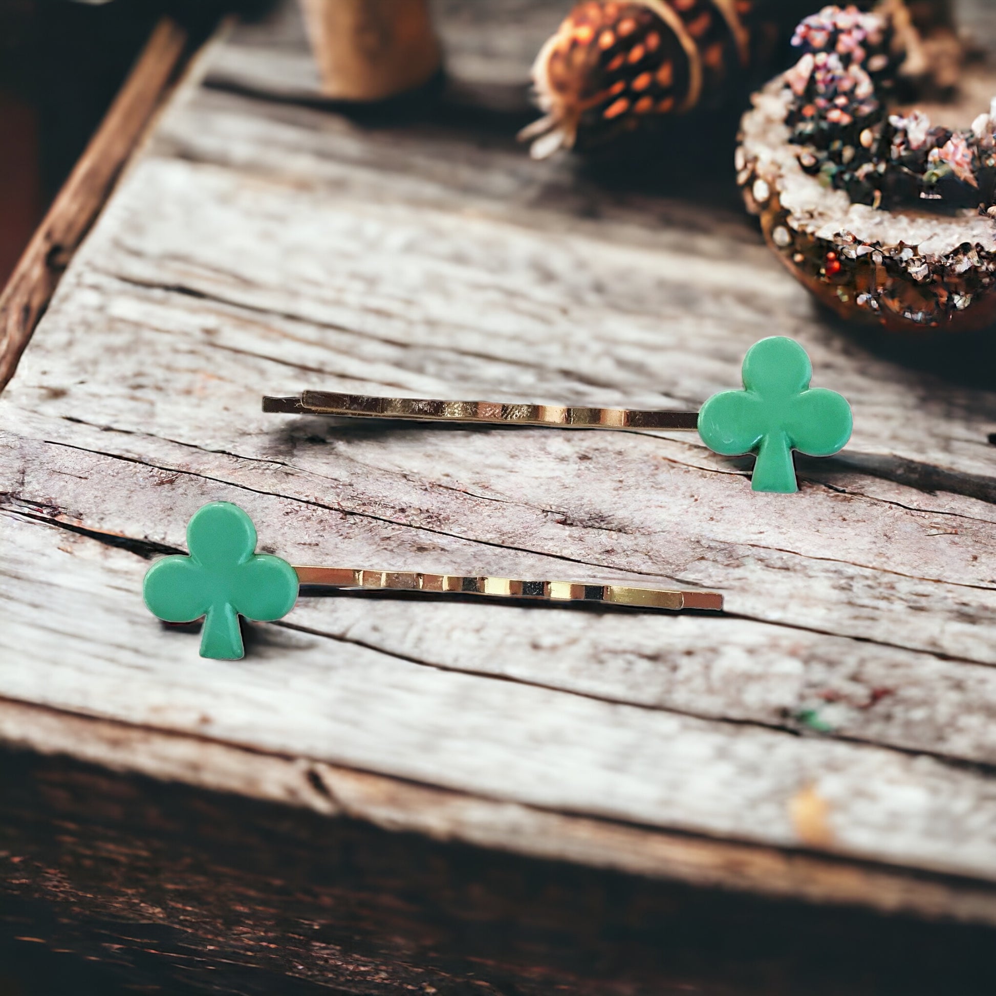 St Patricks Day Hair Pin, Green Flower Hair Pin, Floral Bobby Pin, Women Hair Clip, Decorative Hair Pin, Hair Pin for Women, Womens Barrette