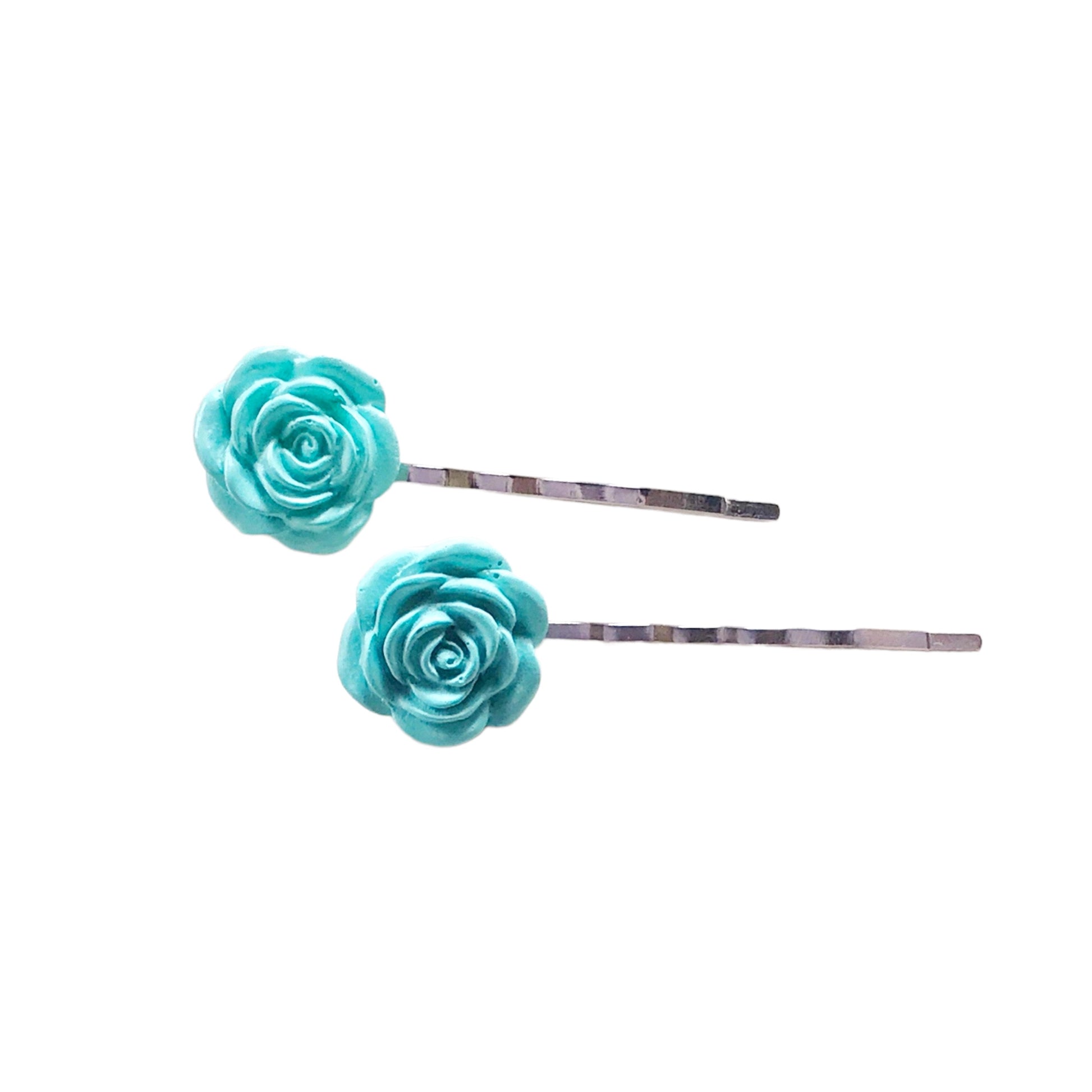 Mint Green Flower Hair Pin, Wedding Hair Jewelry, Flower Hair Pin, Bridal Hair Accessories Flower Bobby Pin