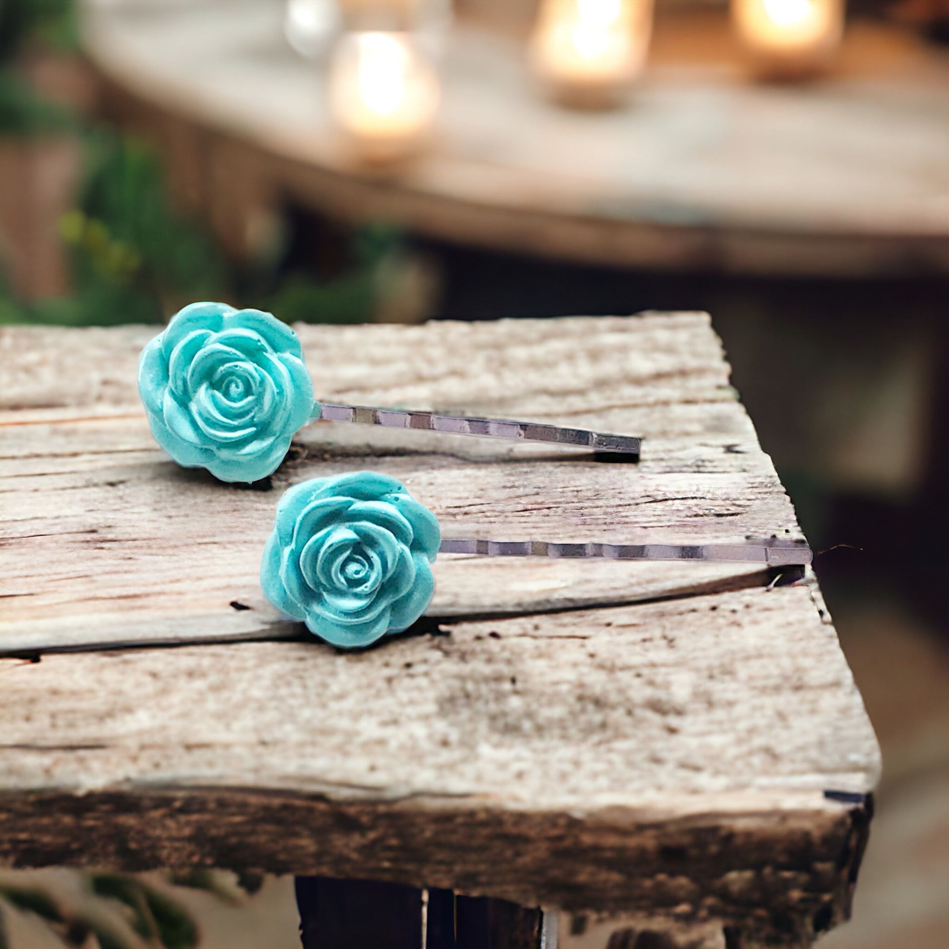 Mint Green Flower Hair Pin, Wedding Hair Jewelry, Flower Hair Pin, Bridal Hair Accessories Flower Bobby Pin