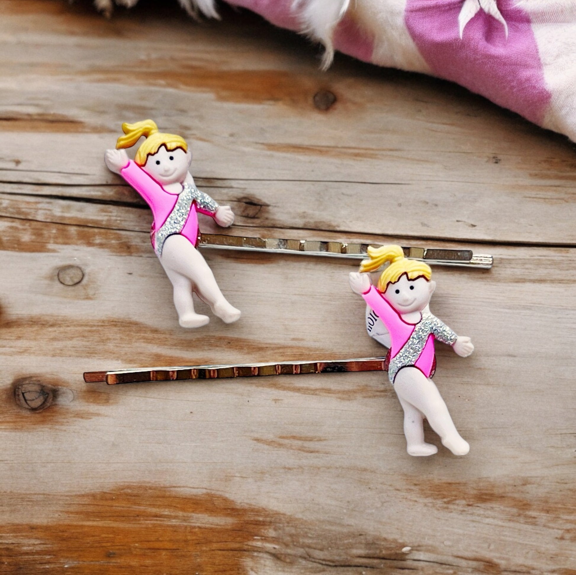 Set of Hair Pins with Gymnasts - Cheerful Accessories for Gymnastics Enthusiasts