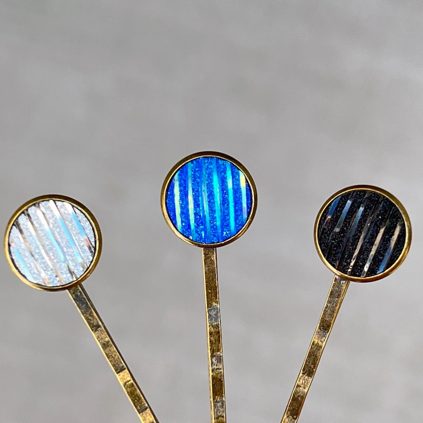 Black Blue Silver Druzy Hair Pins - Chic Women's Hair Accessories | Cute Bobby Pins & Barrettes for Stylish Looks