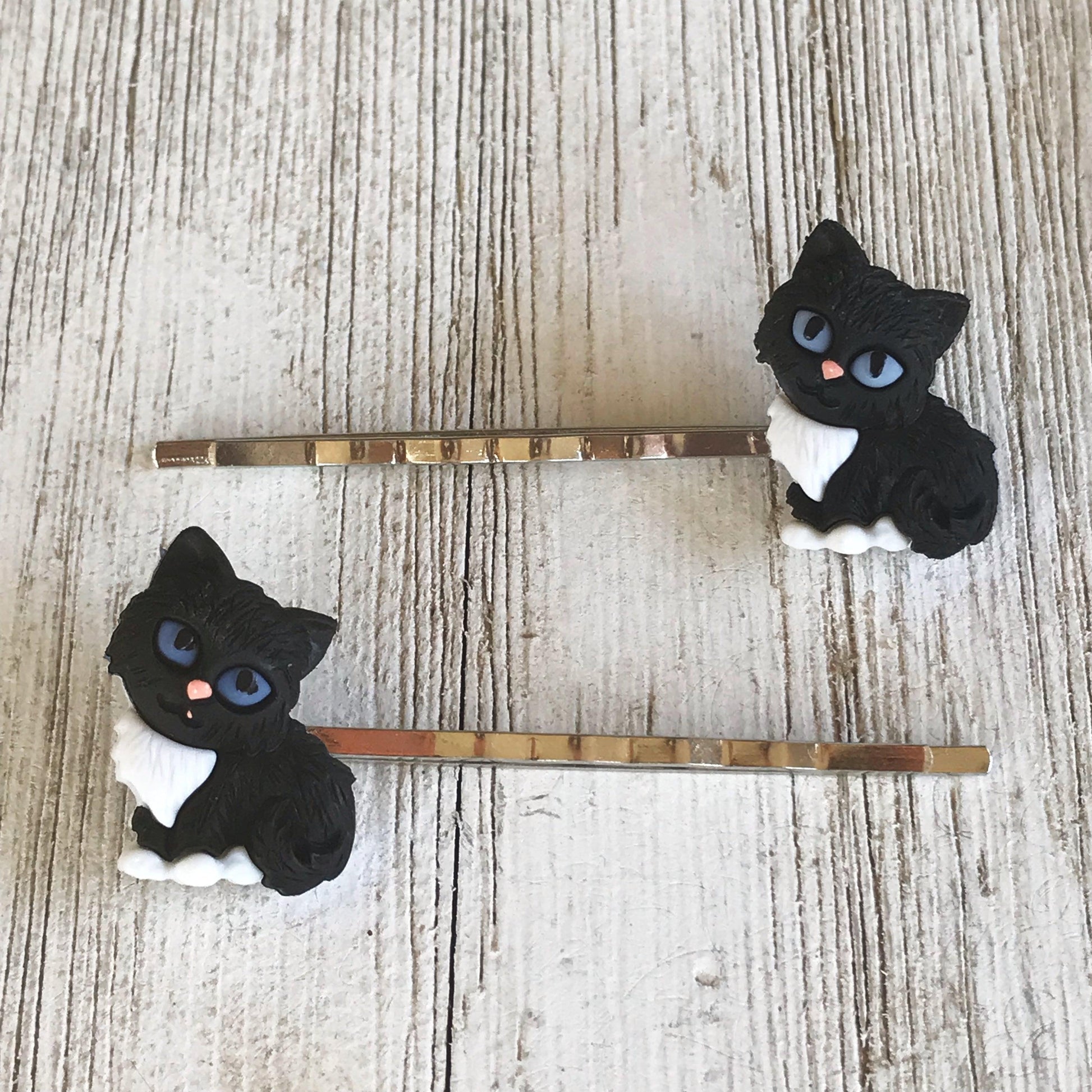 Black Cat Hair Pins - Kitty Bobby Pins for Women's Hairstyles | Adorable and Preppy Hair Accessories