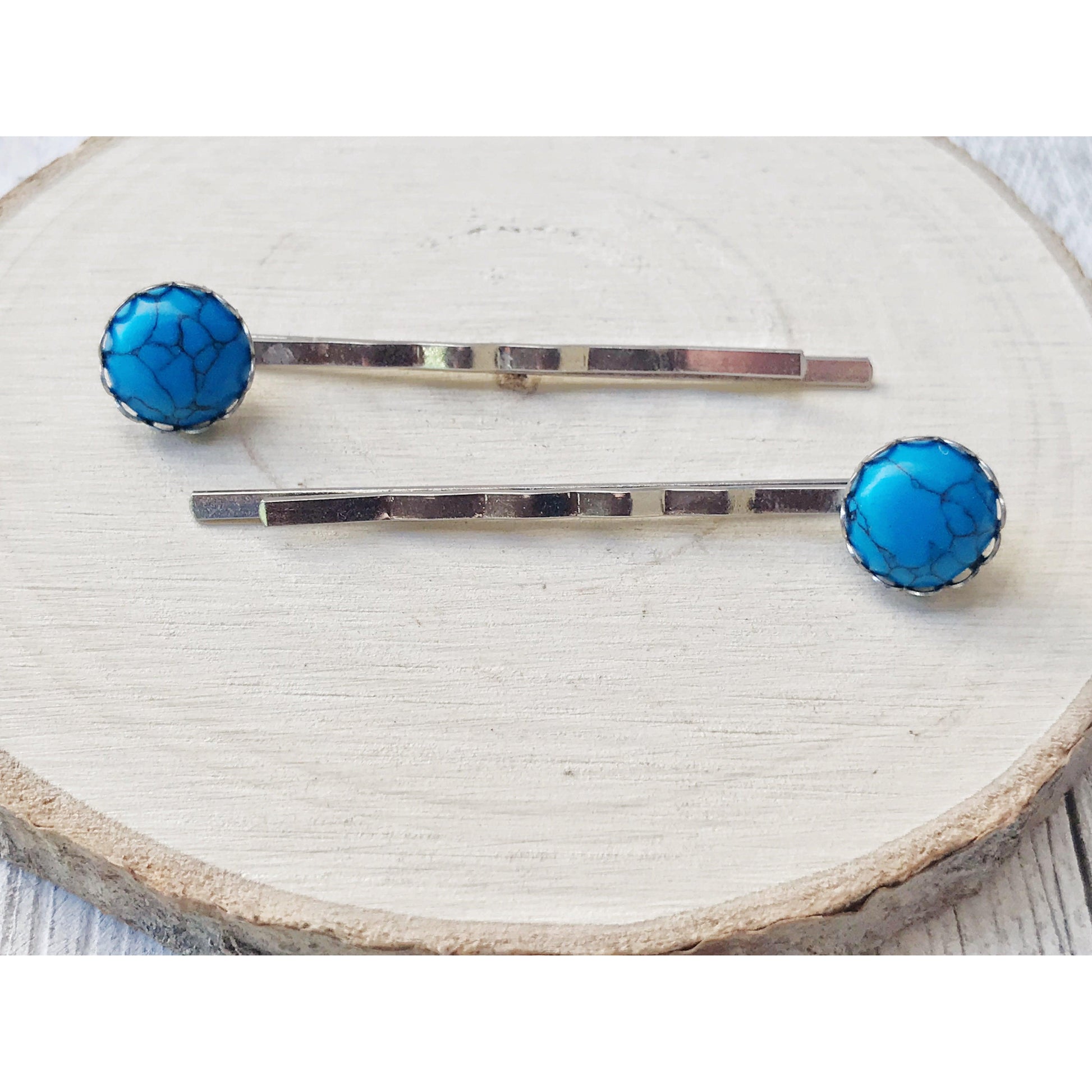 Turquoise Hair Pin - Western Cowgirl Decorative Bobby Pin, Women's Southwestern Hair Accessories