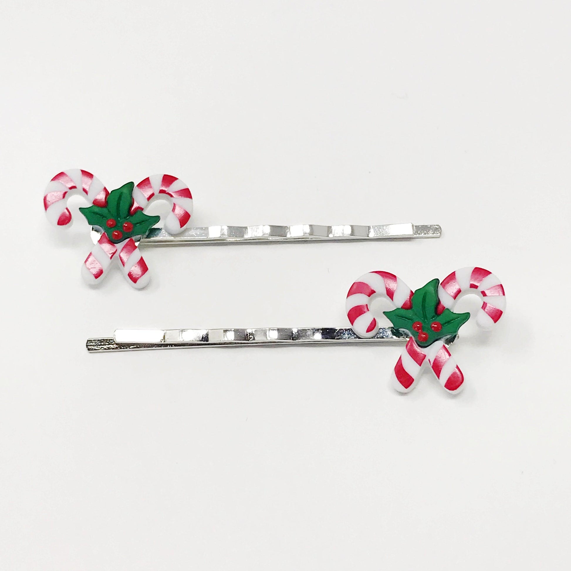 Candy Cane Bobby Pins - Festive Accessories for Holiday Hairstyles