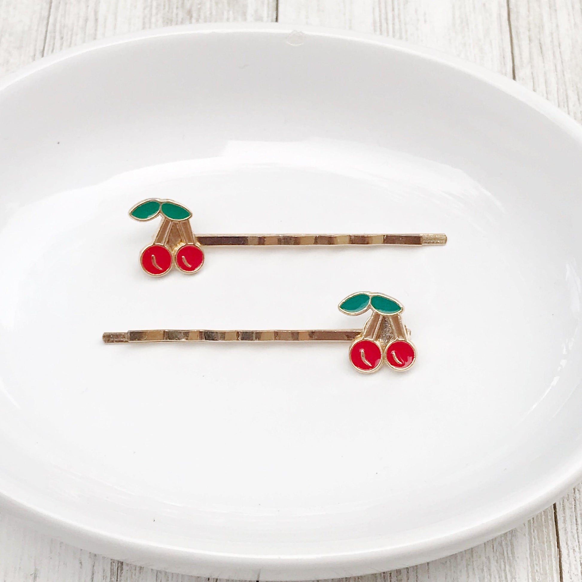 Enamel Cherry Bobby Pins: Sweet Accessories for Fun & Flirty Hairstyles