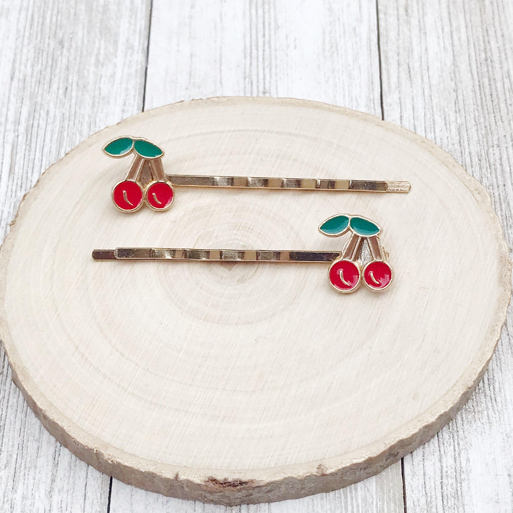 Enamel Cherry Bobby Pins: Sweet Accessories for Fun & Flirty Hairstyles