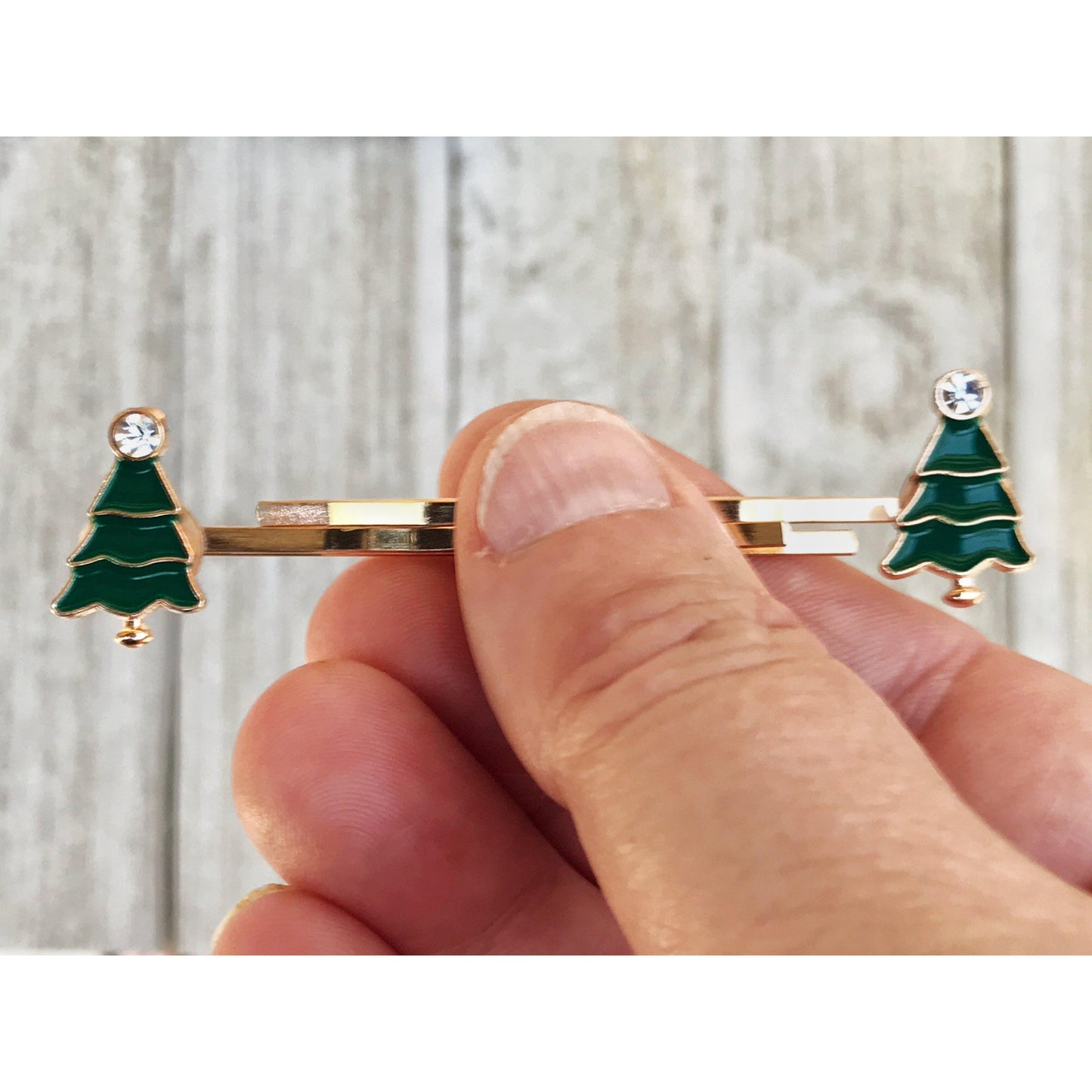 Christmas Tree Hair Pins - Festive Holiday Accessories