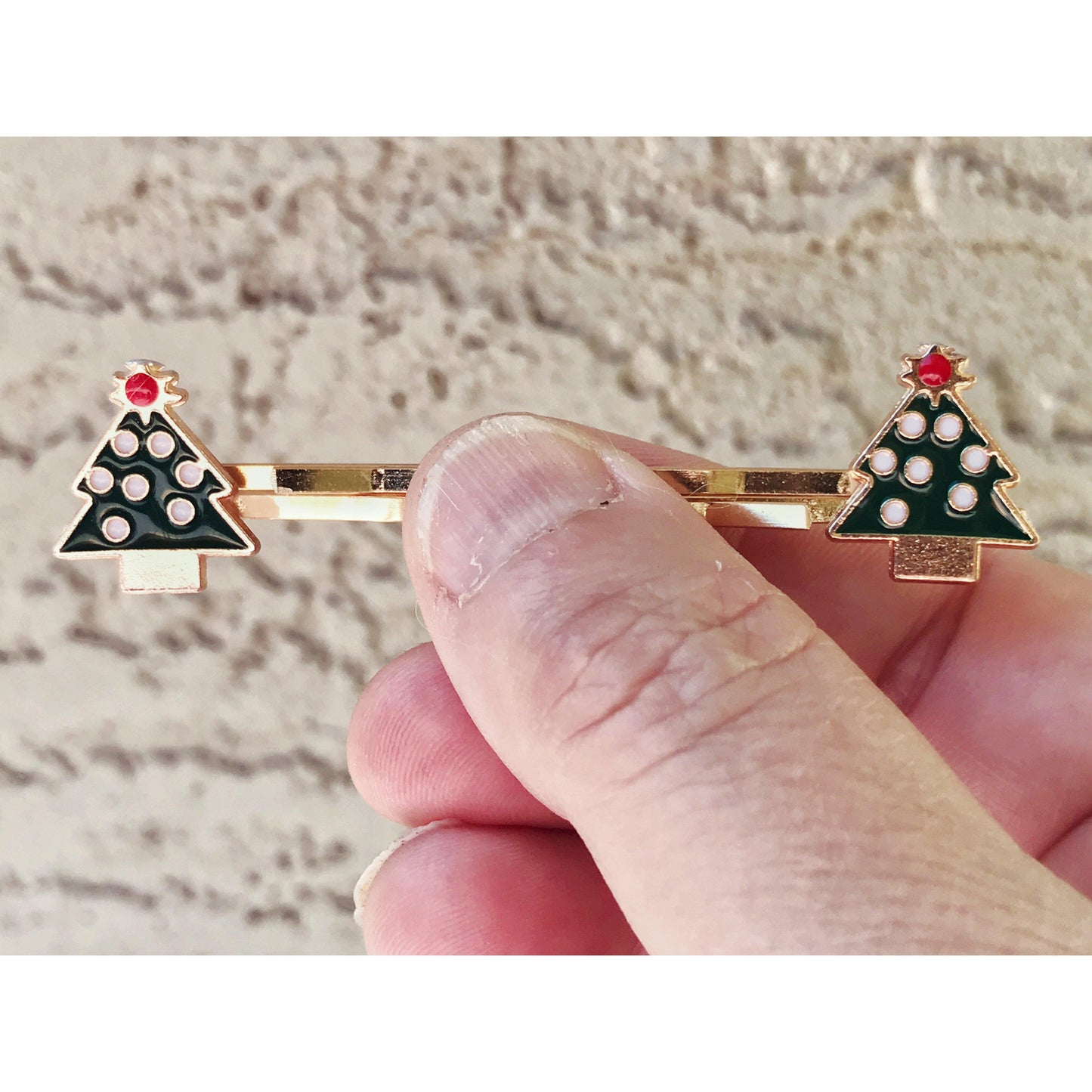 Christmas Tree Hair Pins - Festive Holiday Accessories