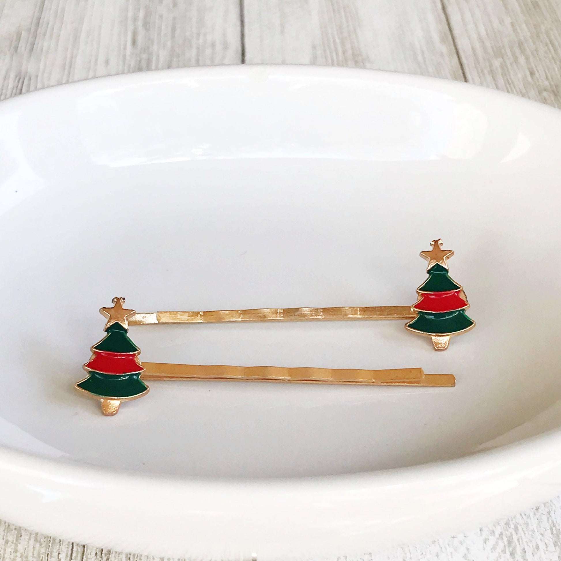 Christmas Tree Holiday Bobby Pins