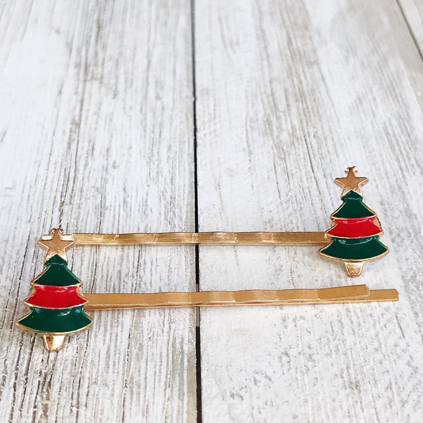 Christmas Tree Holiday Bobby Pins