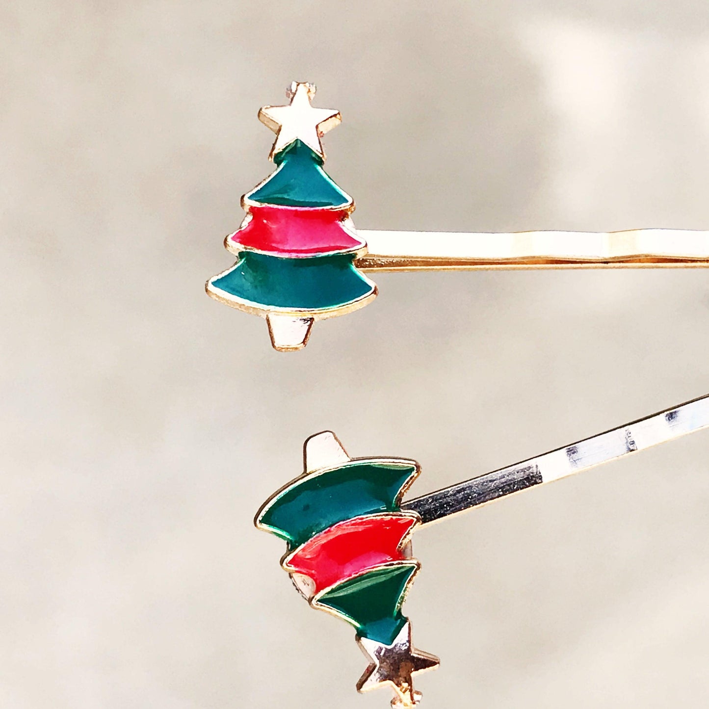 Christmas Tree Holiday Bobby Pins