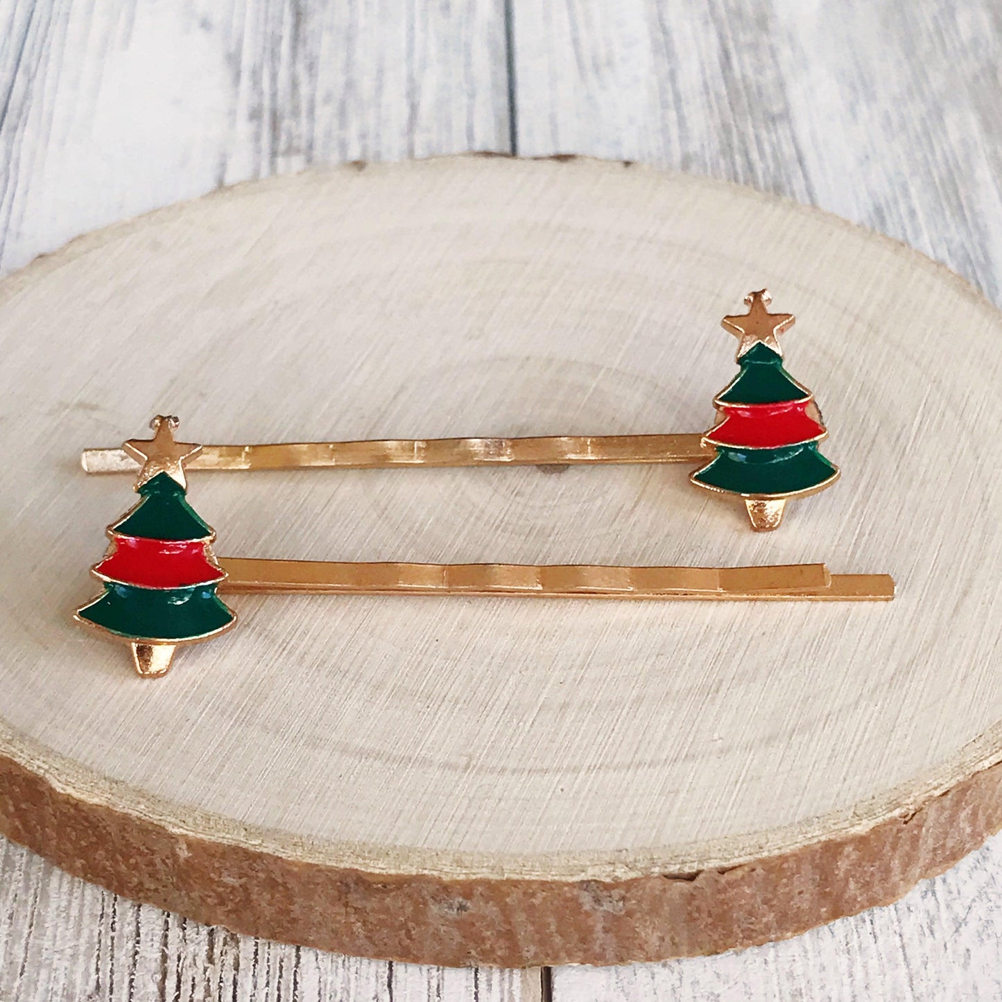 Christmas Tree Holiday Bobby Pins