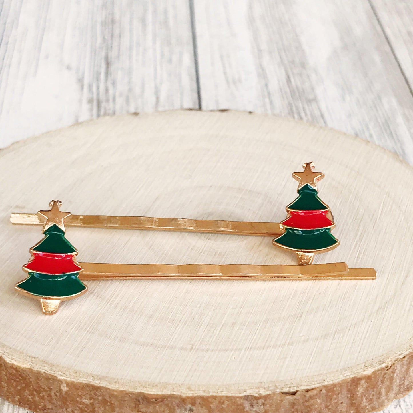 Christmas Tree Holiday Bobby Pins