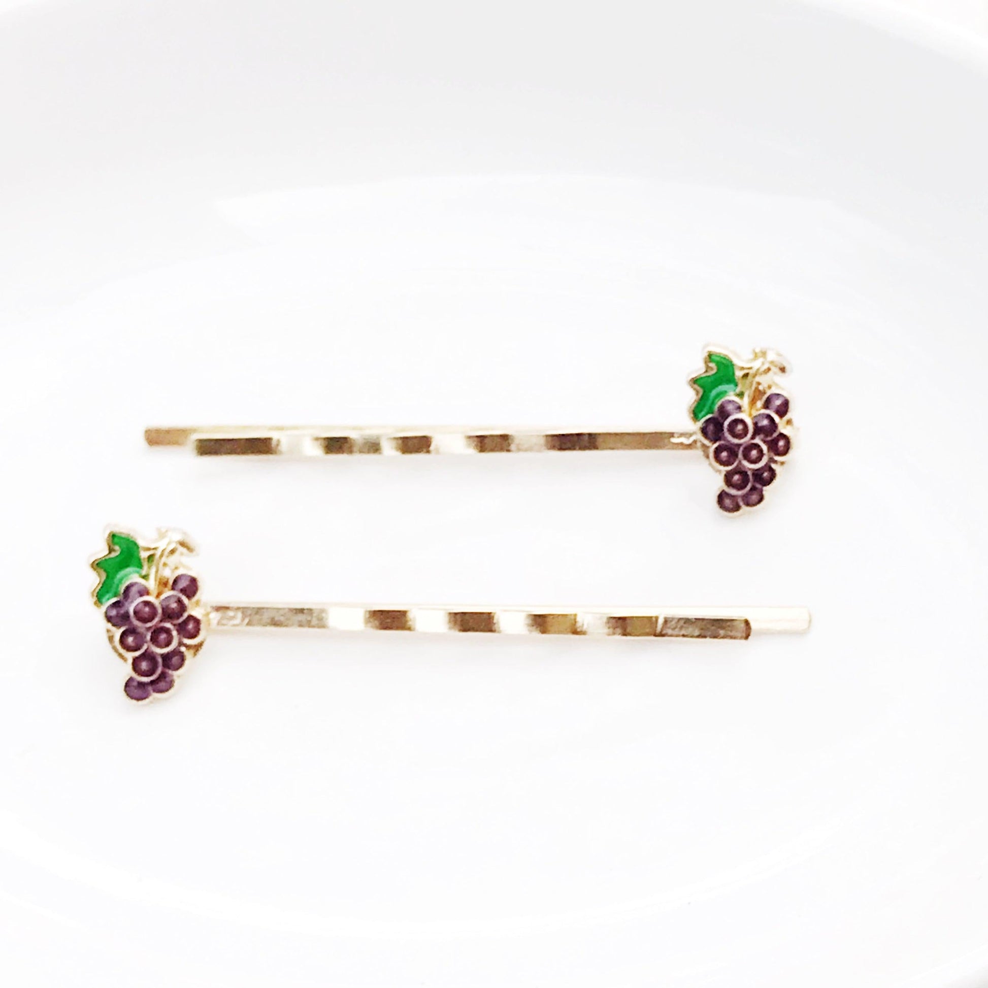 Enamel Grape Bobby Pins: Sweet Accessories for Fun & Flirty Hairstyles